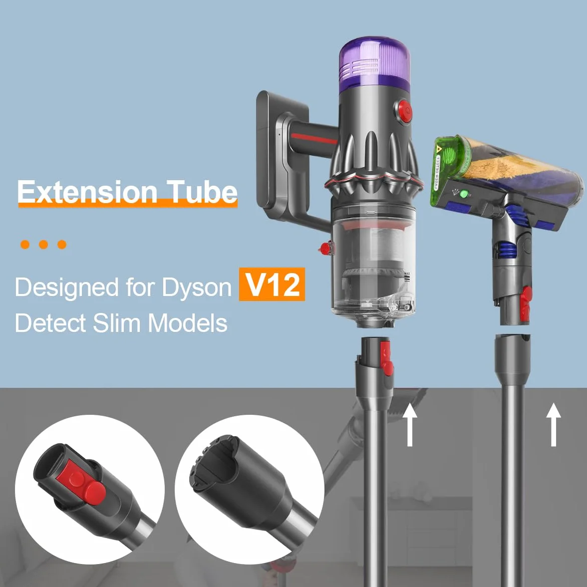 Rura ssąca Dyson V12 Detect Slim Digital Slim 74 cm srebrna