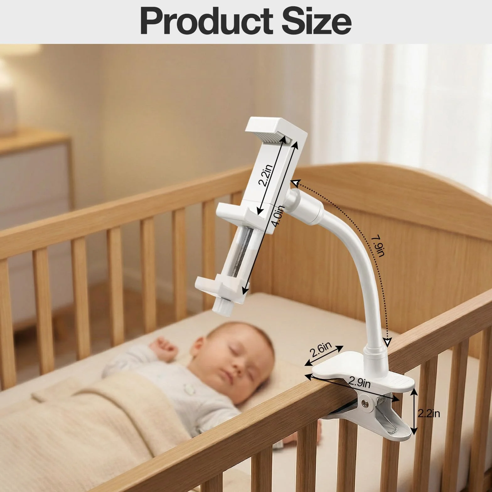 DESPOINA Elastyczny Uchwyt na Kamerę Dziecka, Uchwyt na Elektroniczną Niania Elektroniczną, Nie Wymaga Wiercenia, Uchwyt na Klips do Niani do Monitora Philips Avent Video Baby Monitor
