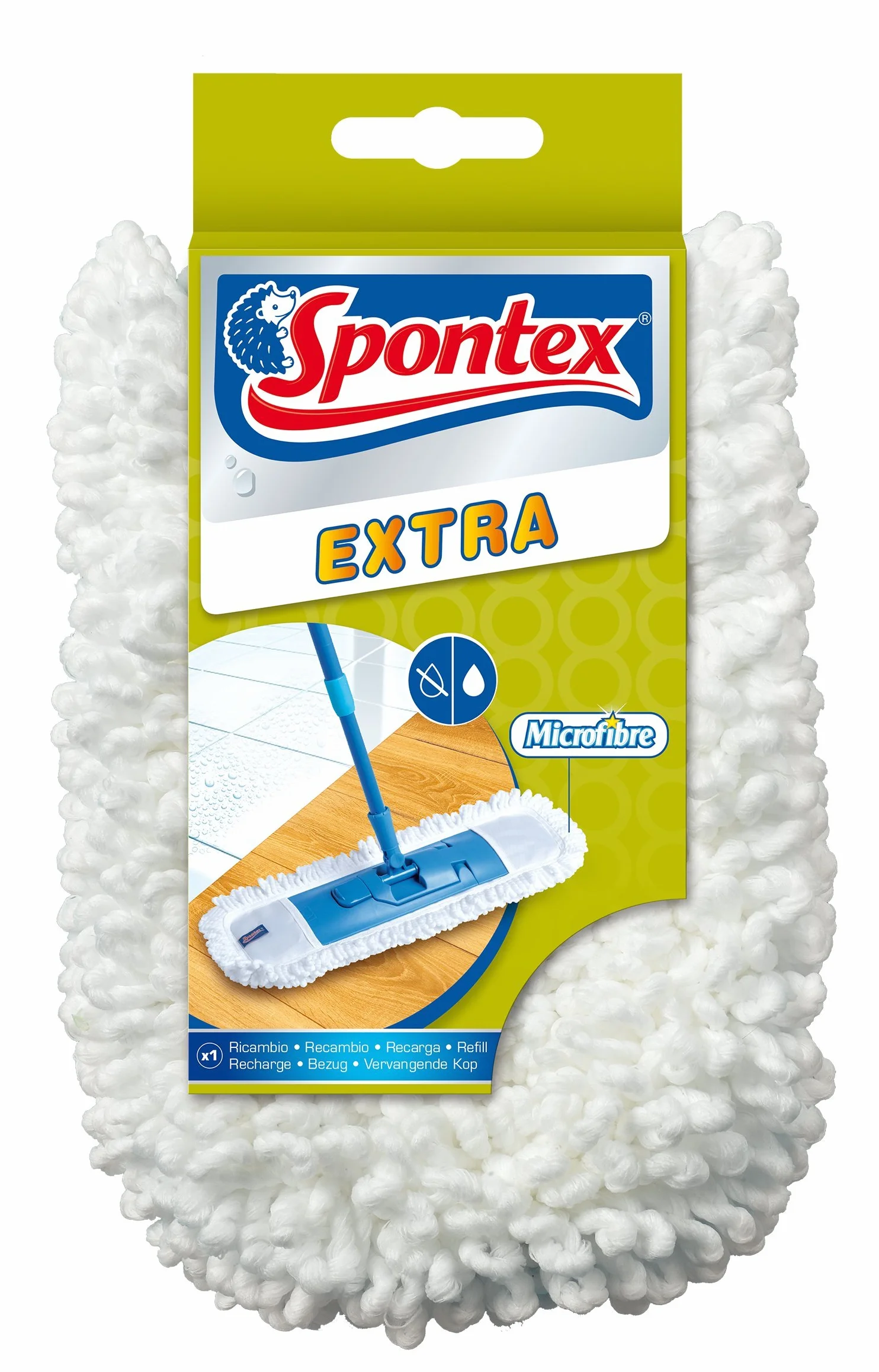 Spontex Bardzo płaski wkład z mikrofibry do mopa, 1 szt