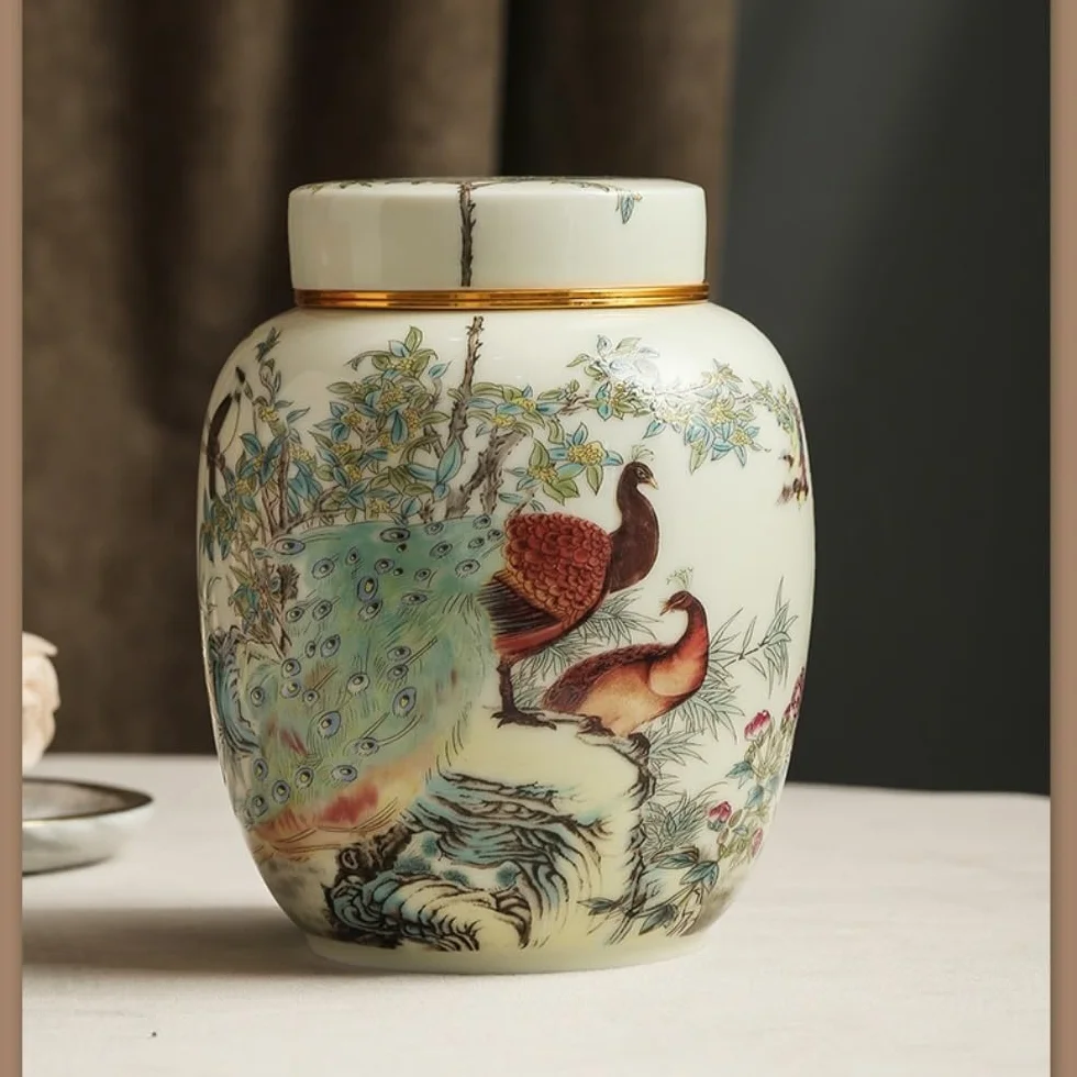 Pojemniki na cukier do herbaty luźny pojemnik do przechowywania herbaty garnek ceramiczny uszczelniony słoik pusty słoik retro zestaw do herbaty pojedynczy słoik / zestaw pudełek na prezenty pojemniki
