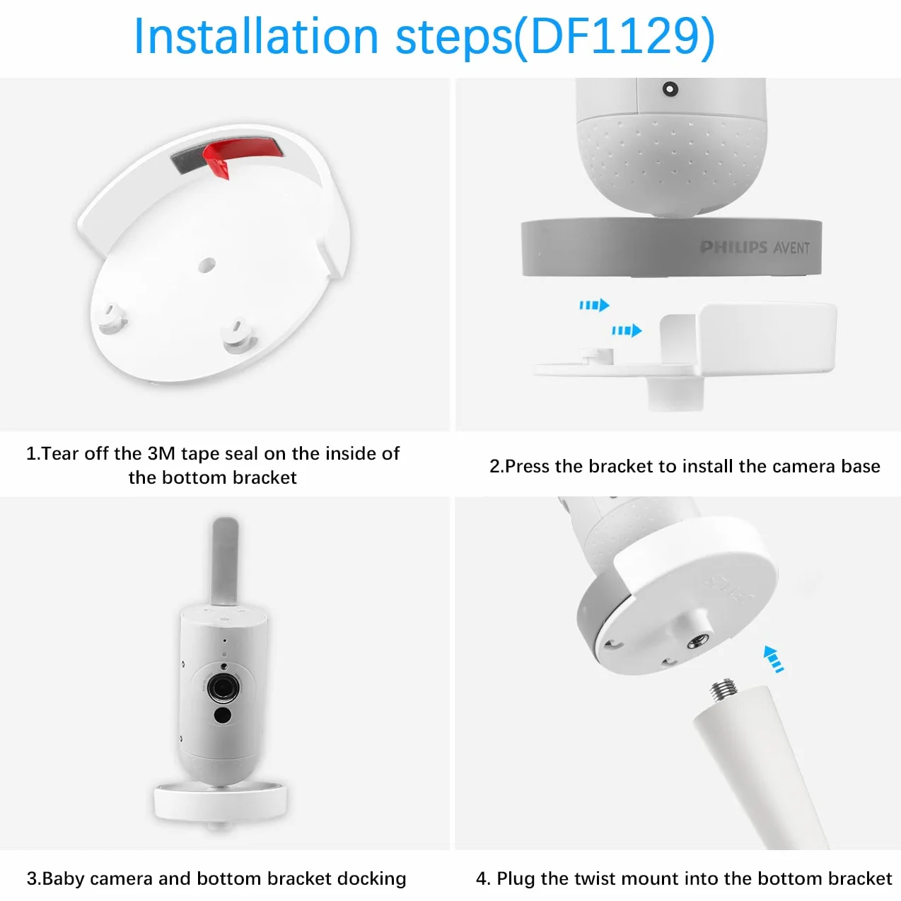 Uchwyt do elektronicznej niani do Philips Avent Connected Videophone SCD923/26 (elastyczny)