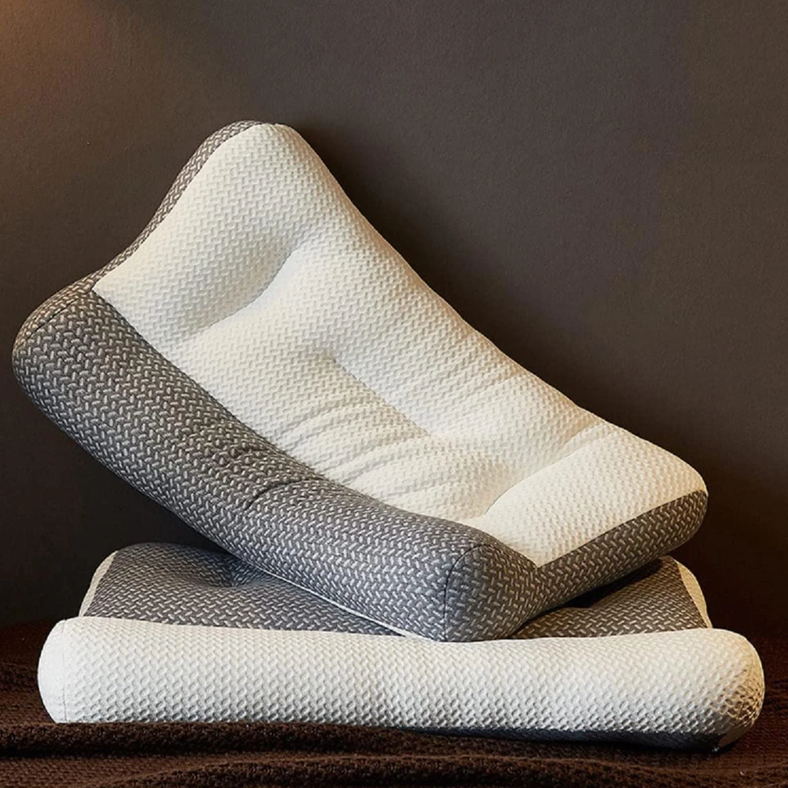 Ergonomiczna poduszka pod kark, ortopedyczna poduszka do spania, szyjna, zdejmowana poduszka podpierająca głowę i kark, dla osób śpiących na boku, plecach, brzuchu