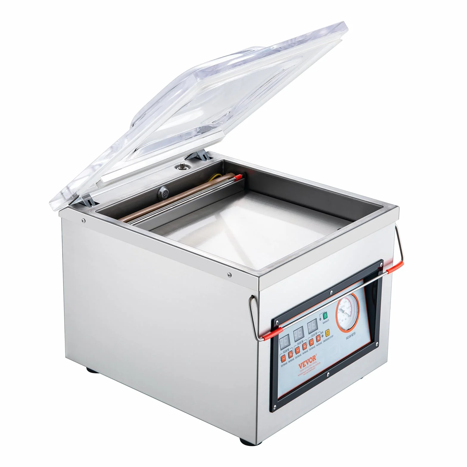 VEVOR Komora próżniowa maszyna pakująca 320 W, pakowaczka próżniowa kompaktowy rozmiar 320 mm w kuchni domowej i do użytku komercyjnego do mokrej żywności, mięsa, marynat