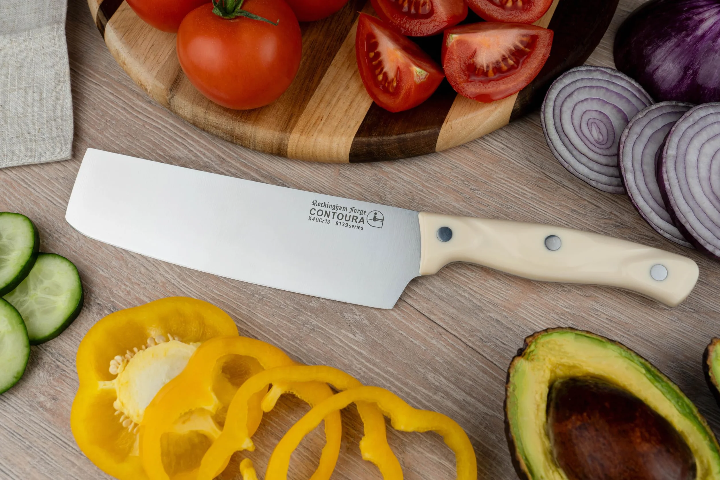 Rockingham Forge Classic Contoura Series 8100 Nóż do nakiri ze stali nierdzewnej 6,5 cala