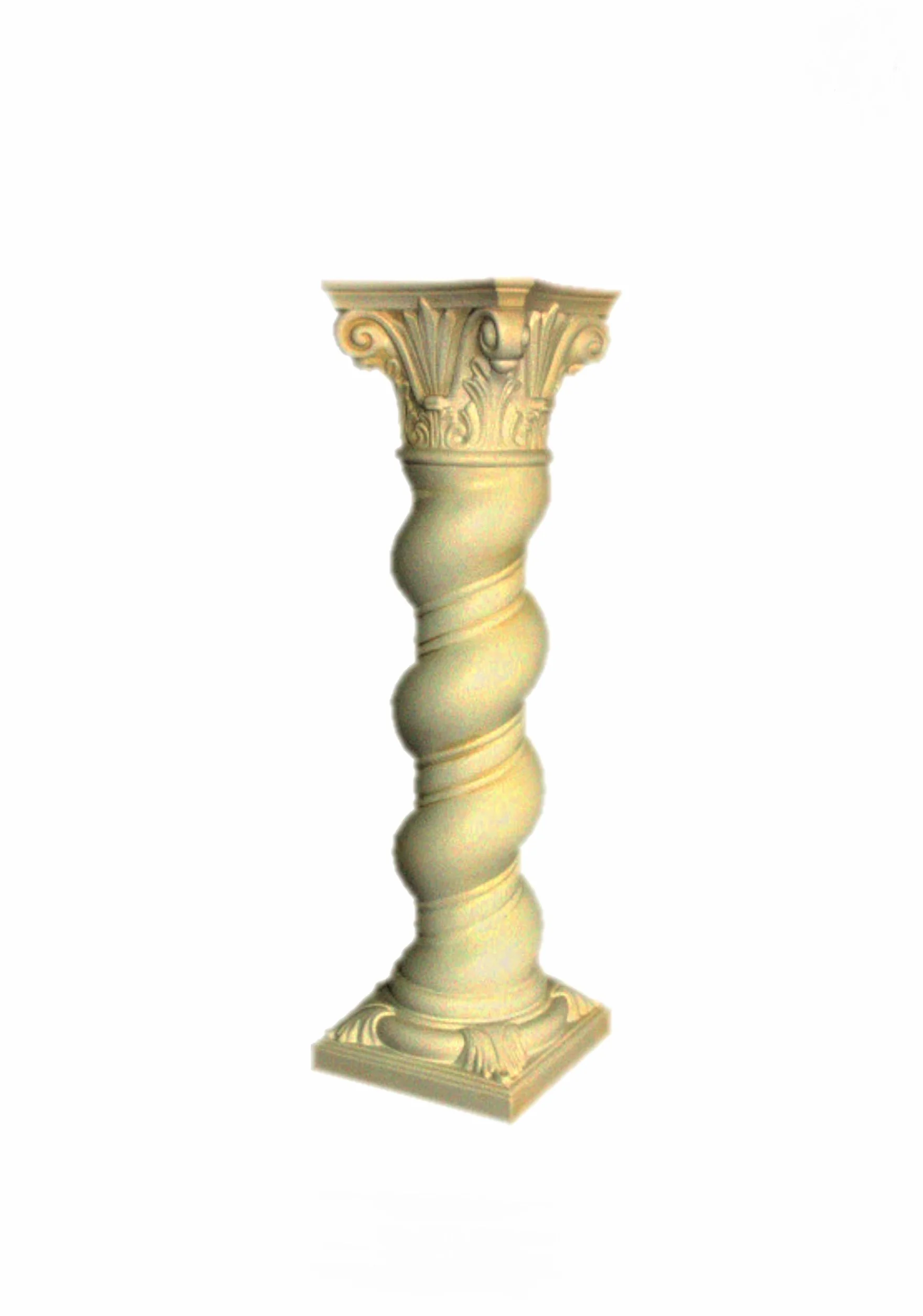 Kolumna spiralna kolumna na kwiaty, stojak na kwiaty, kolumna grecka, kolumna kamienna, beżowa, 100 cm