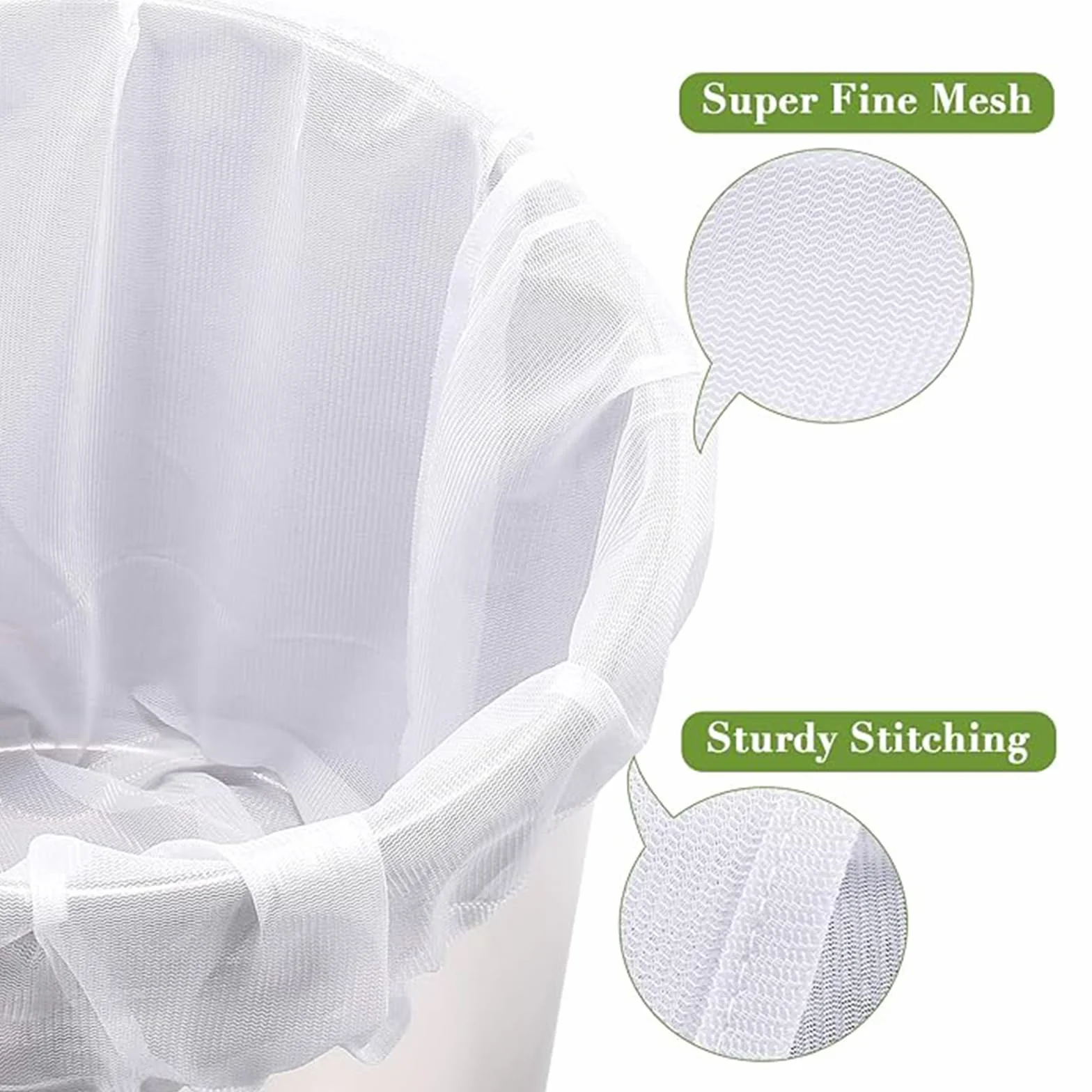 Nylon Brew Bags filtr do piwa i wina, 66 * 56 cm filtr chmielowy, worek chmielowy ze sznurkiem, worek sitkowy do domowego warzenia, worek do warzenia filtr do wina, piwa, ciasta, ziaren