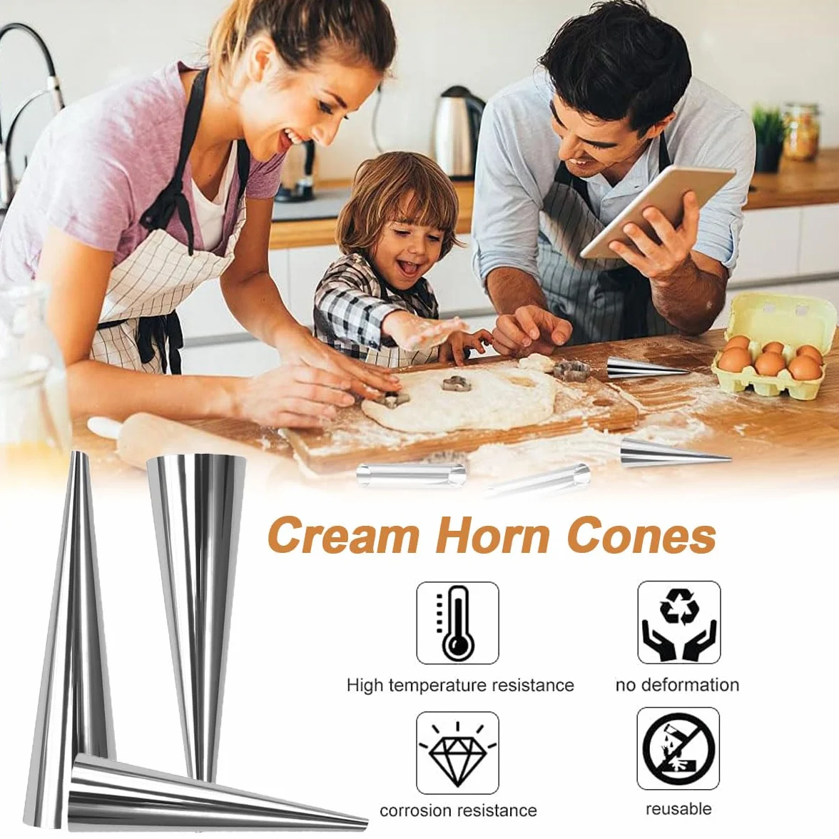 Cannoli forma do pieczenia – 21 sztuk, stal nierdzewna, forma do pieczenia rogalików, gładka i piękna, łatwa do czyszczenia, forma ze szczotką do czyszczenia rurek cannoli, rogalików