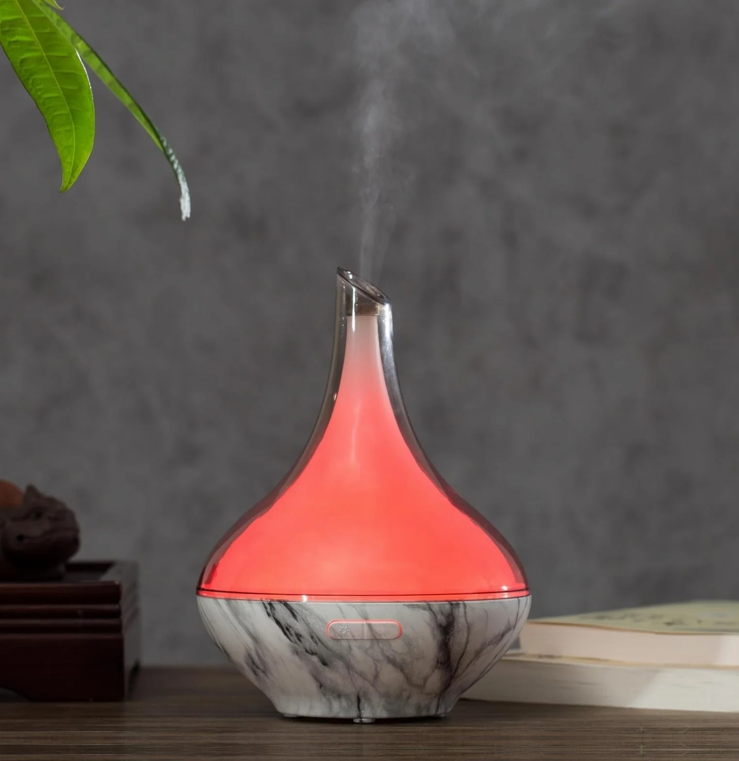 Zen'Aroma Dyfuzor olejku Hestia, ultradźwiękowy dyfuzor do aromaterapii zimnej, elektryczny dyfuzor nawilżacza, konfigurowalne oświetlenie LED, nowoczesny design, cichy i kompaktowy