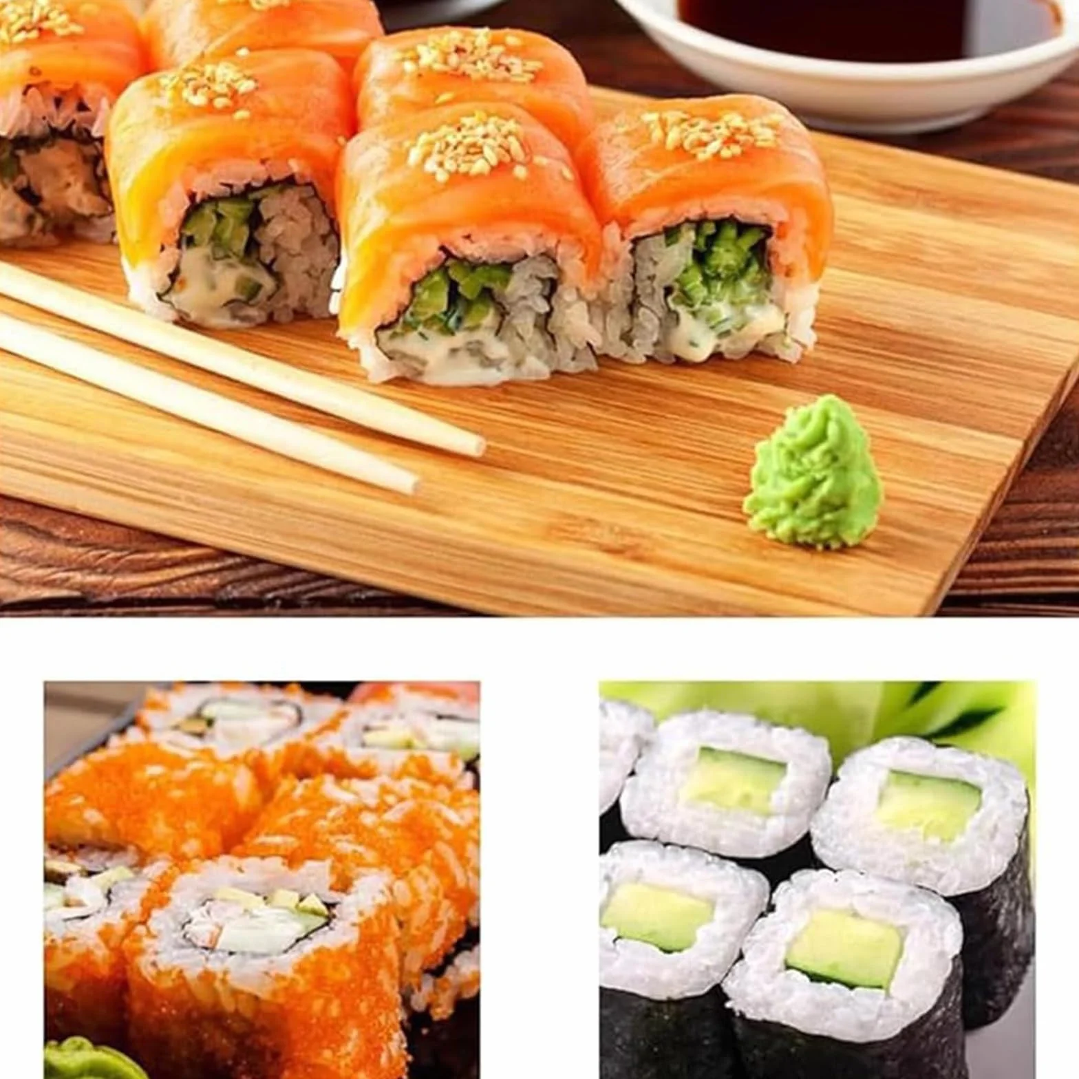 Maszyna do zwijania sushi, ręczna maszyna ze stali nierdzewnej do łatwego robienia rolek sushi, rozmiar szablonu 35/45 mm, łatwa do czyszczenia, zastosowanie komercyjne, szybkie prototypowanie