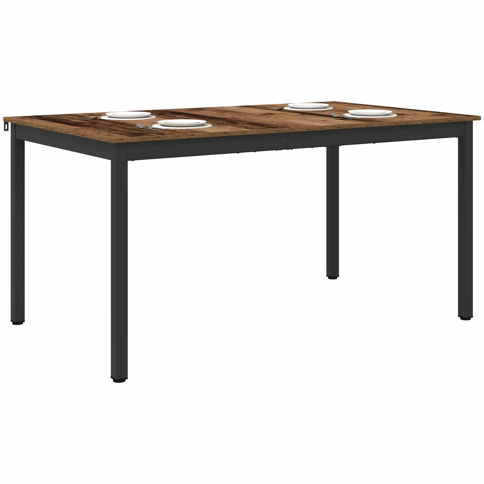 Stół do jadalni 150 x 78 x 75 cm, metalowa rama z płyty drewnopochodnej, stabilny stół kuchenny do jadalni i salonu, idealny do posiłków, śniadania, kolacji, rodziny i gości
