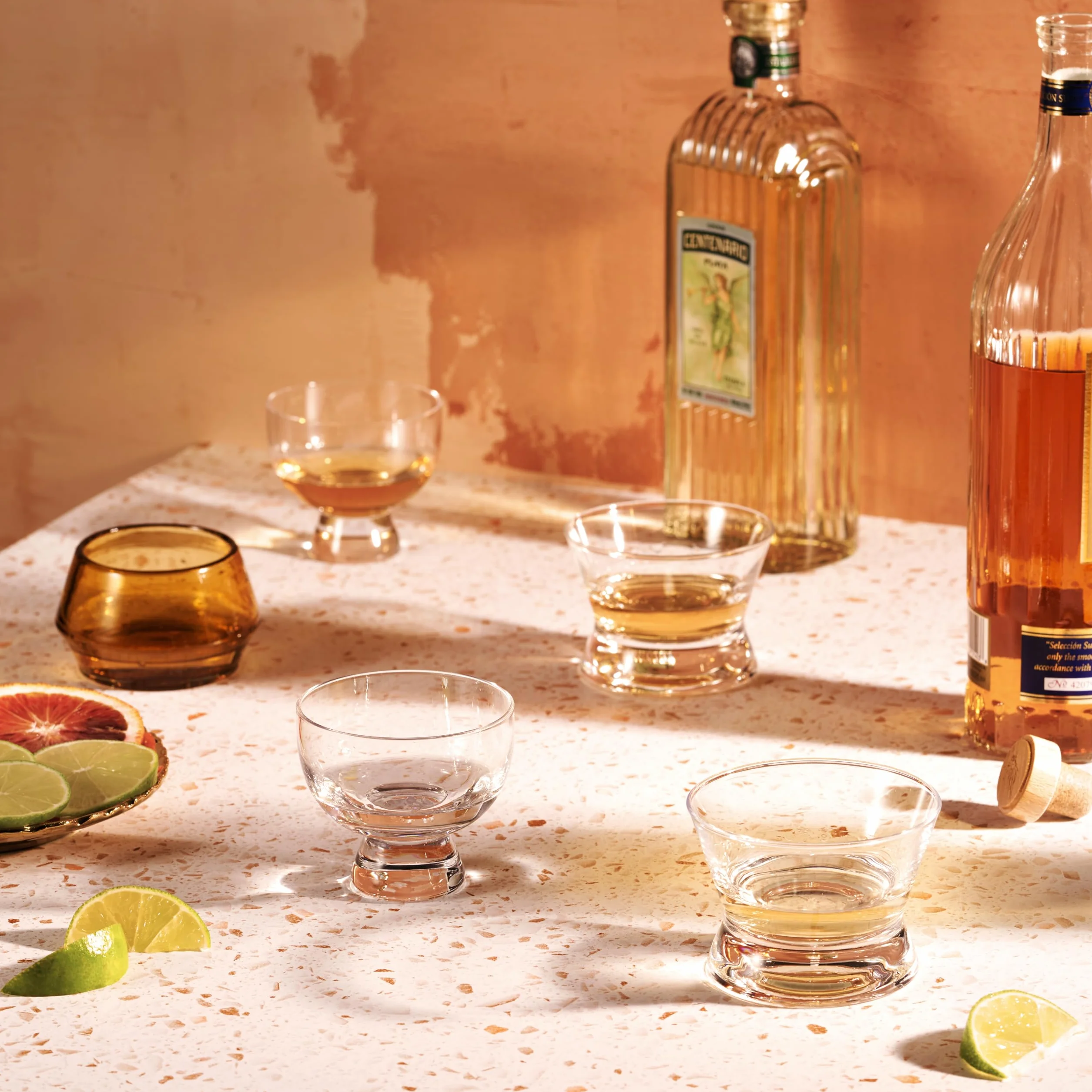 Viski Kryształowe szklanki Mezcal zestaw 2 szt. – wysokiej jakości krystalicznie czyste szkło, kieliszki koktajlowe Mezcal bez nóżek, zestaw upominkowy ze szkła likierowego – 237 ml