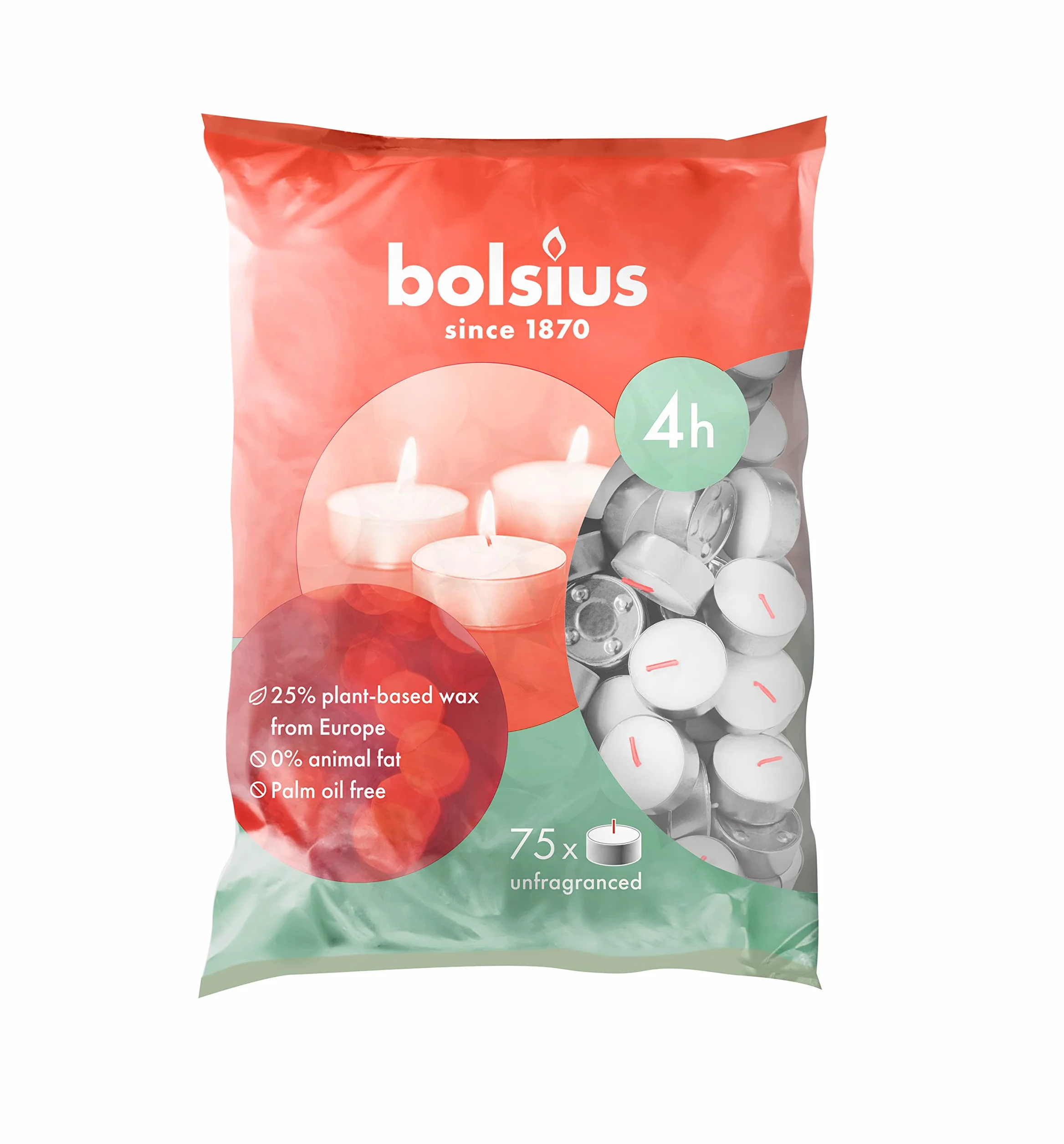 Bolsius Lumini Podgrzewacz Biały 75 Sztuk