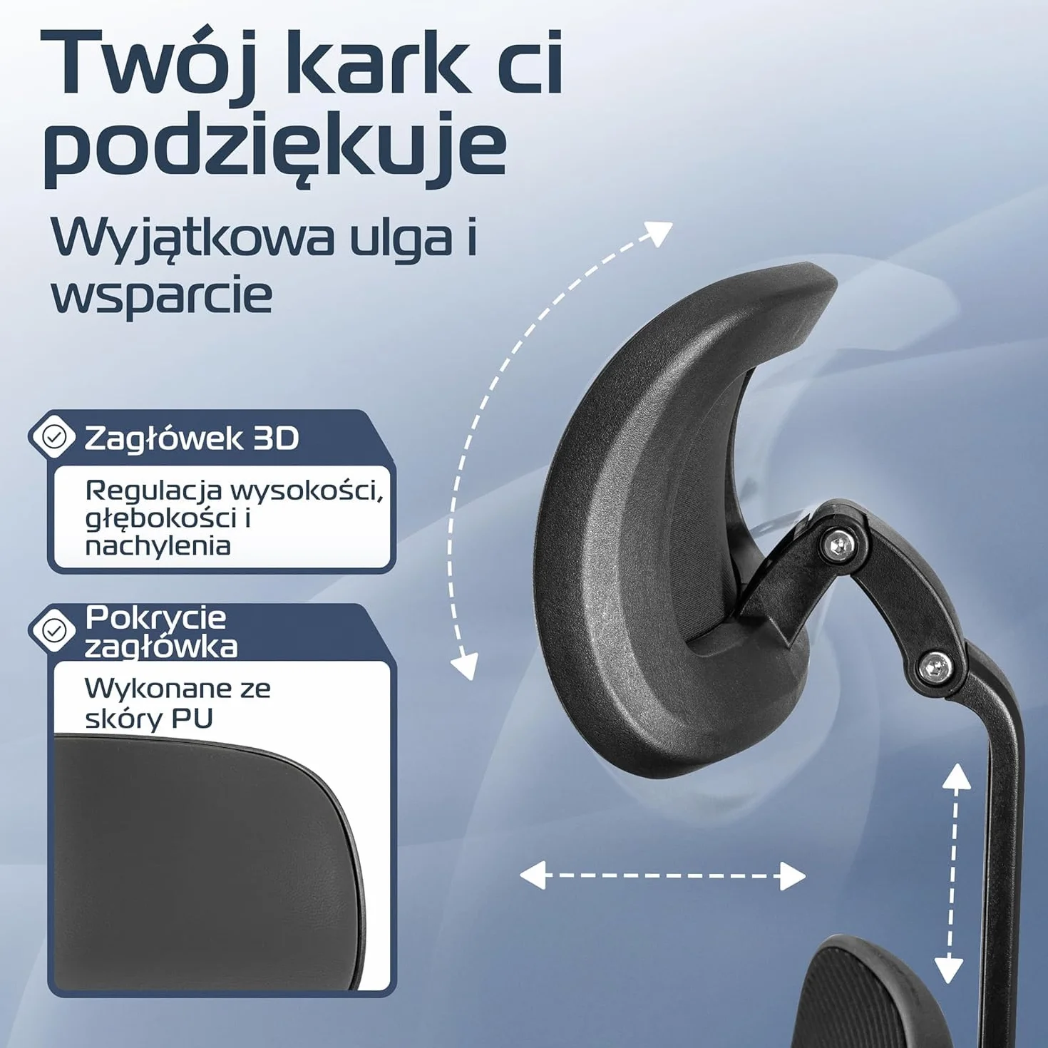 CLOUVOU CleverSeat Ergonomiczne krzesło biurowe [NR 1 W RANKINGU] Regulowane krzesła biurowe - fotele ergonomiczne | Siatkowy fotel biurowy z podparciem | Fotel ergonomiczny do gier do 150 kg