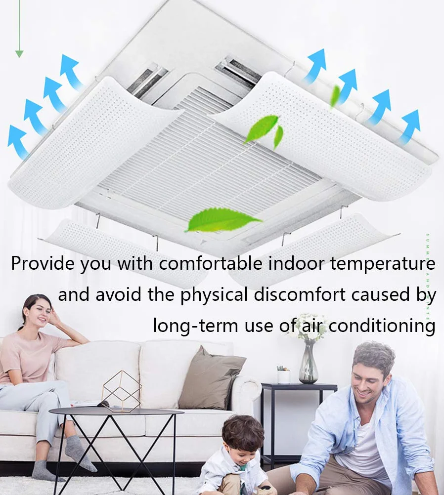 Deflektor do centralnej klimatyzacji, lekki, elastyczny i miękki ABS, łatwa instalacja, mikroporowaty wiatr(Jeden kawałek)