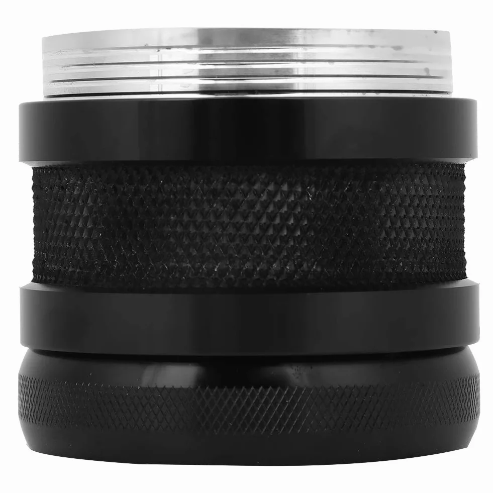 Aluminiowy ubijak do kawy, 58 mm, podwójna głowica, regulowany stamacz espresso, inteligentne narzędzie do wyciskania ziaren kawy z dystrybutorem proszku, profesjonalne akcesoria baristy do domu
