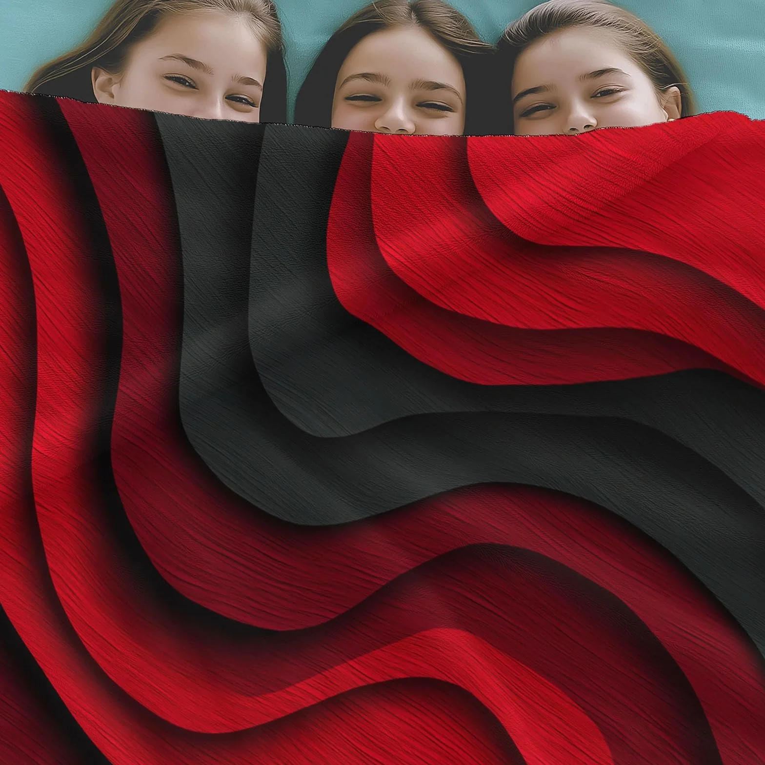 Flanelowy koc polarowy abstrakcyjne linie i prostota pled polarowy, narzuta na sofę Wygodny dwuosobowy koc na łóżko w kratę zimowy, 220 x 240 cm czerwono-czarny