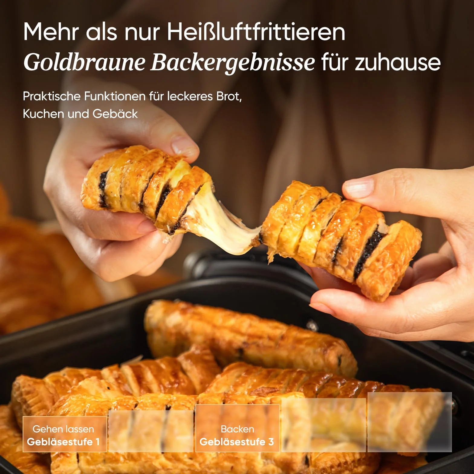 COSORI Frytkownica beztłuszczowa 9-w-1, Air Fryer XXL 6 l. Cichy silnik DC (5 prędkości), grill, pieczenie, fermentacja, suszenie, rozmrażanie, 87 przepisów, do 64% oszczędności energii