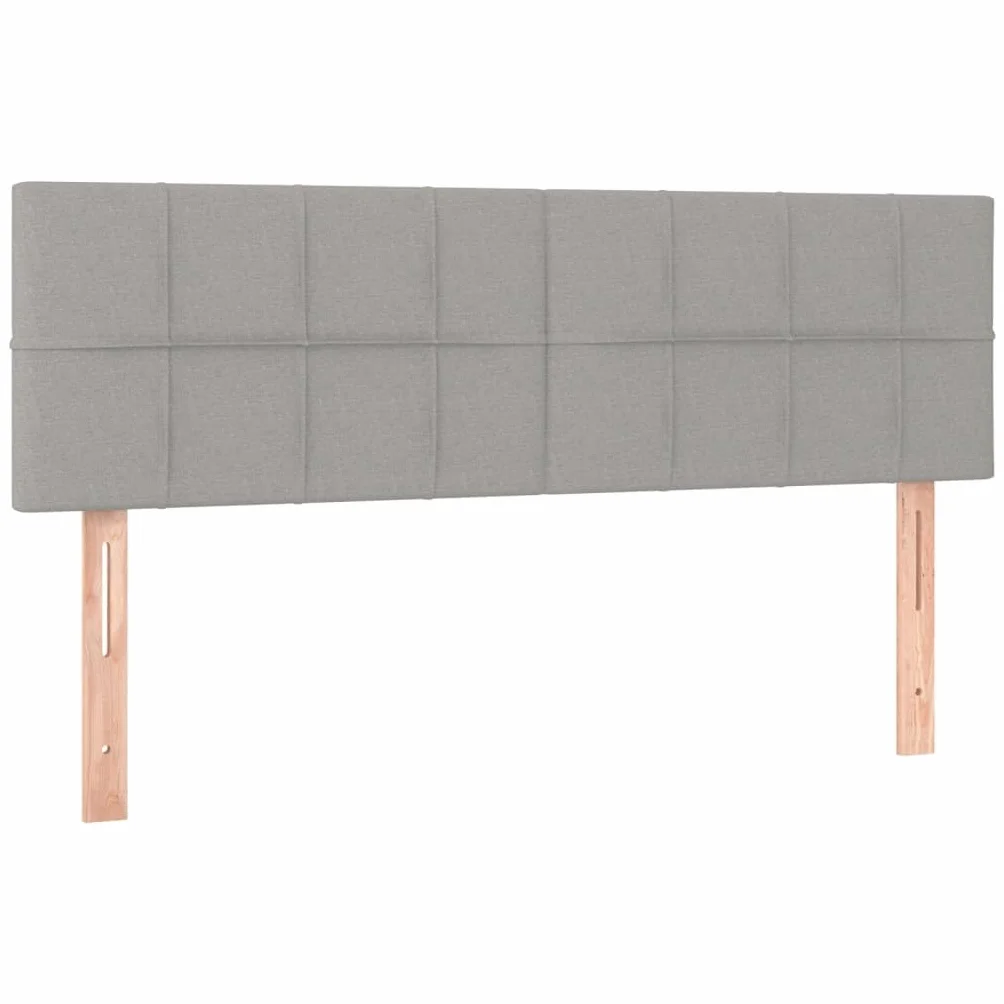 vidaXL Zagłówki do łóżka, jasnoszare, 144x5x78/88 cm, tkanina, zagłówek, wezgłowie do łóżka, zagłówek do łóżka, zagłówki, wezgłowia do łóżka