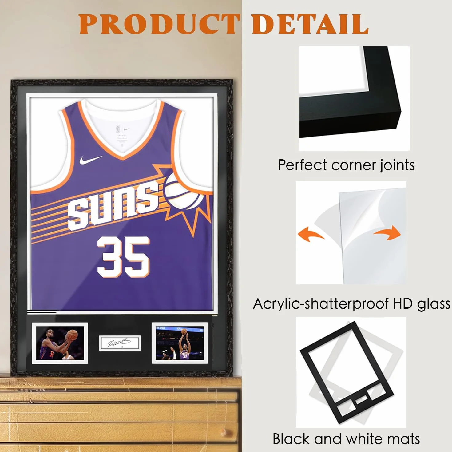 Ramka na Koszulkę Piłkarską 60×80 cm – Aluminiowa Ramka do Koszulki DIY, Do Montażu na Ścianie, Do Koszulek Piłkarskich, Rugby i T-Shirtów Zespołów