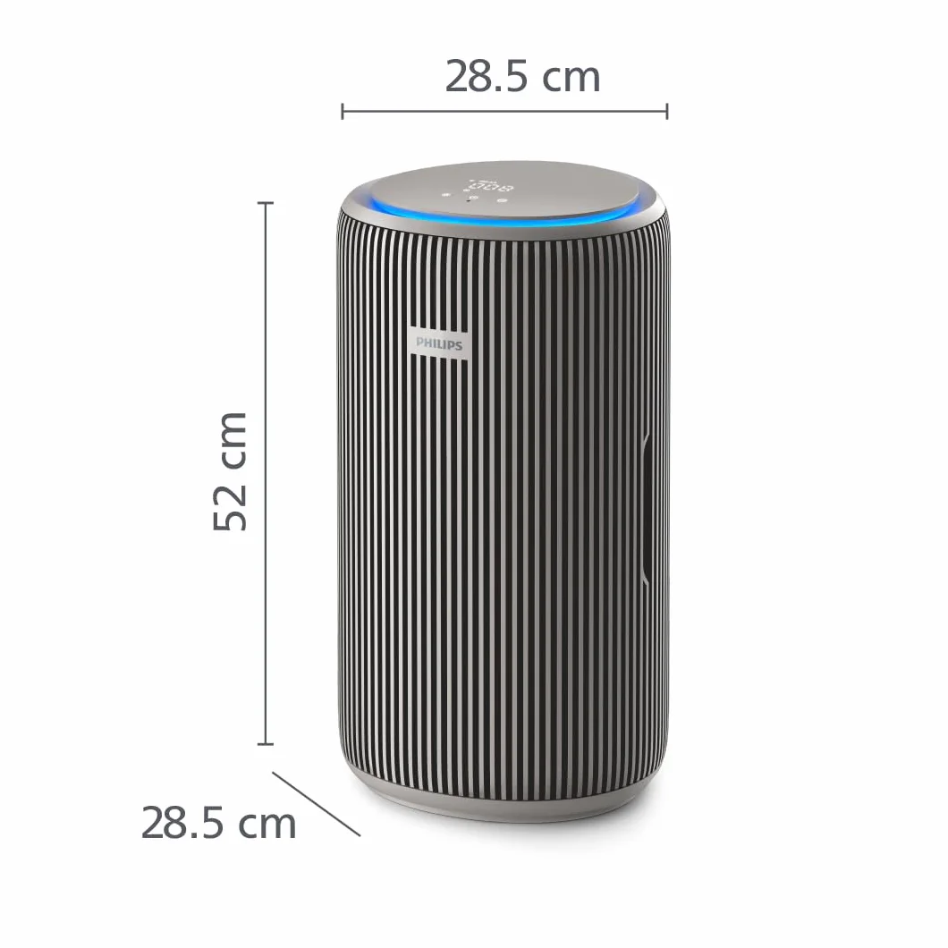 Philips Inteligentny Oczyszczacz Powietrza PureProtect z serii 3200, filtr HEPA i filtr z węglem aktywnym, CADR 500 m³/h dla pomieszczeń o powierzchni 130 m², ultracichy i energooszczędny(AC3210/12)