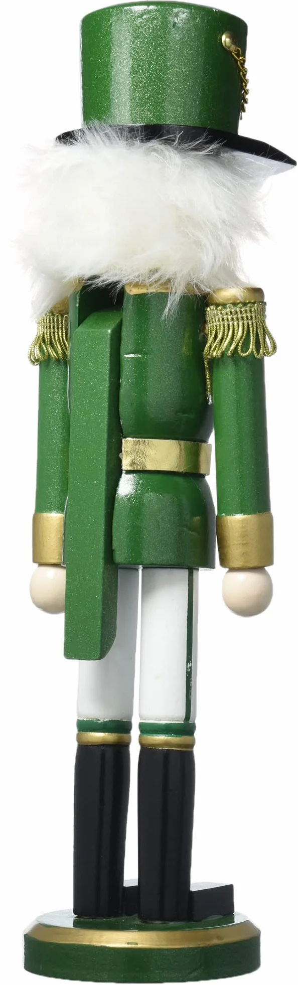 Dekohelden24 Dziadek Do Orzechów, Zielony Metalik, 35 cm