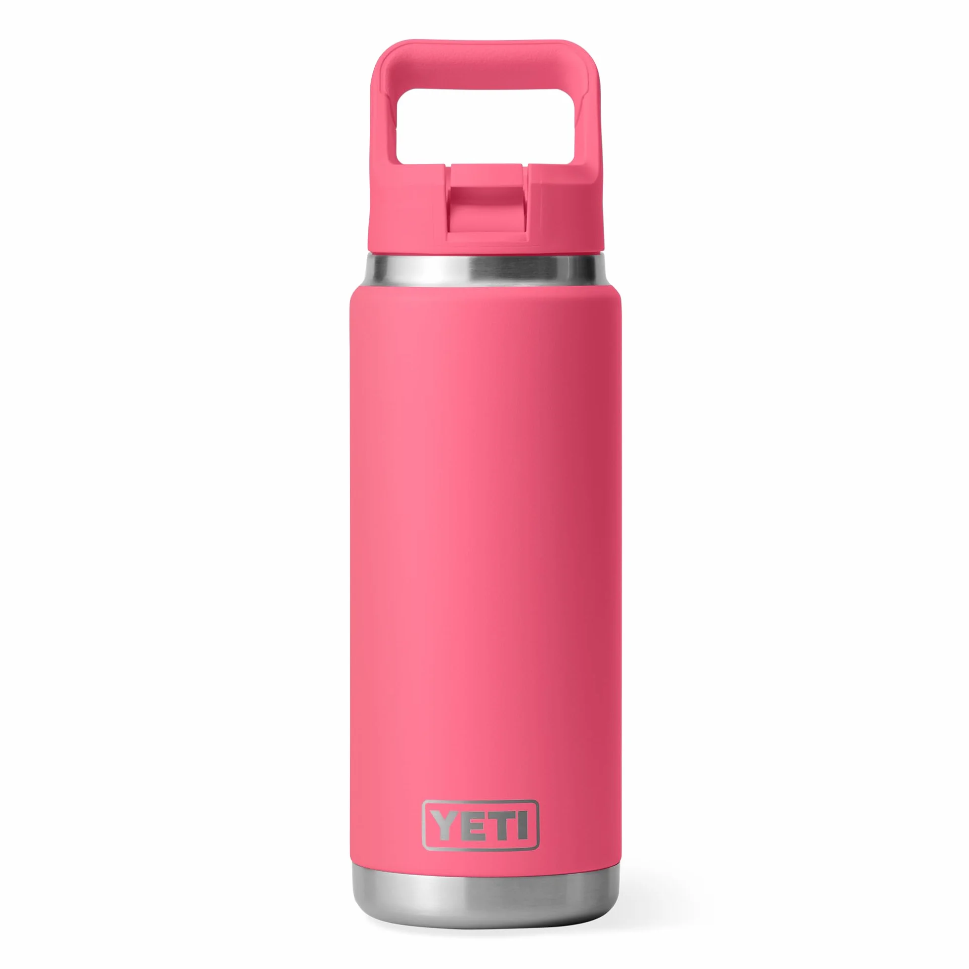 YETI Rambler C Straw Bottle, Stainless Steel Vacuum Insulated Bottle with Leakproof Straw Cap, Tropical Pink, 26 oz (769 ml)