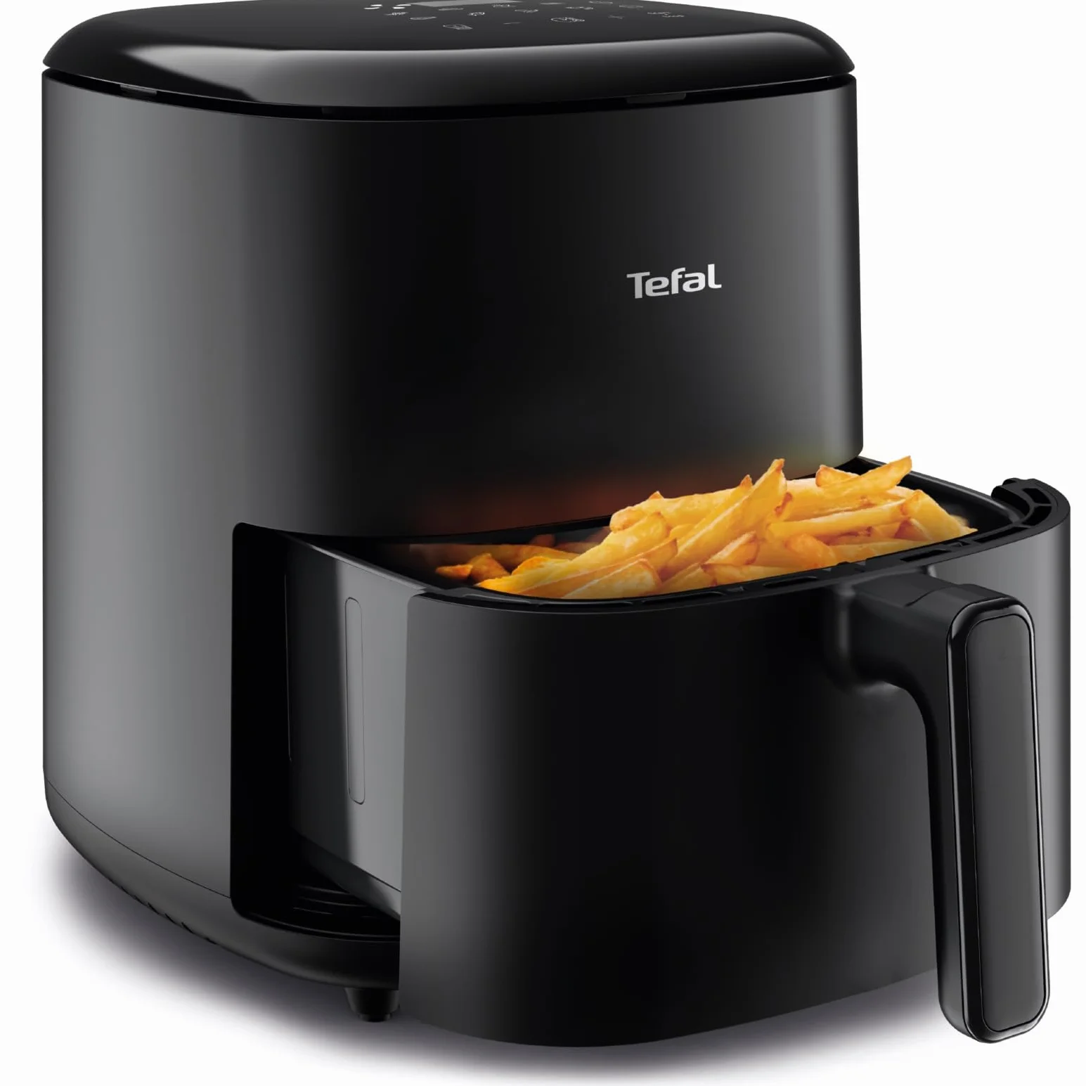 TEFAL EY2458 Easy Fry Max Frytkownica, 5 l, do 6 osób, 99% mniej tłuszczu, 10 automatycznych programów, cyfrowy ekran dotykowy, 70% mniej energii, zdrowe posiłki, części do mycia w zmywarce, czarna