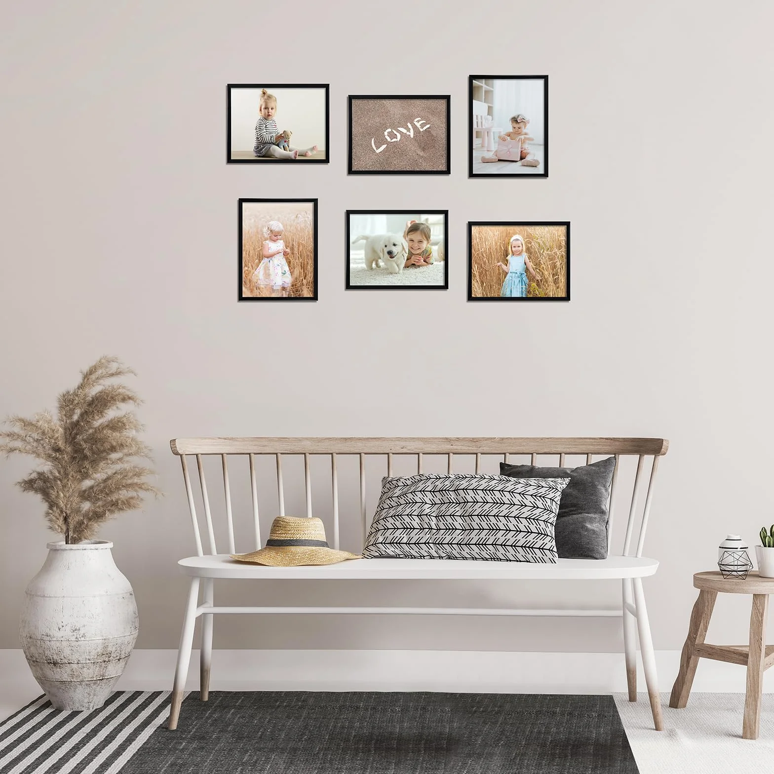 ELSKER&HOME Ramka na dyplom na dokumenty z certyfikatem 20 x 11 cm, czarna, 12 sztuk, ramka na zdjęcia 20 x 11 cm, do montażu na ścianie i na blacie w formacie poziomym lub pionowym