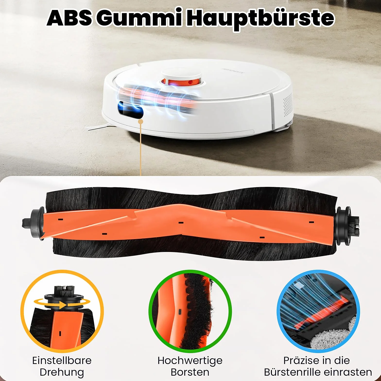 10 sztuk: akcesoria do robota odkurzającego Xiaomi S20, części zamienne, 1 szczotka główna, 2 podkładki, 2 filtry HEPA, 4 szczotki boczne, 1 akcesoria do czyszczenia