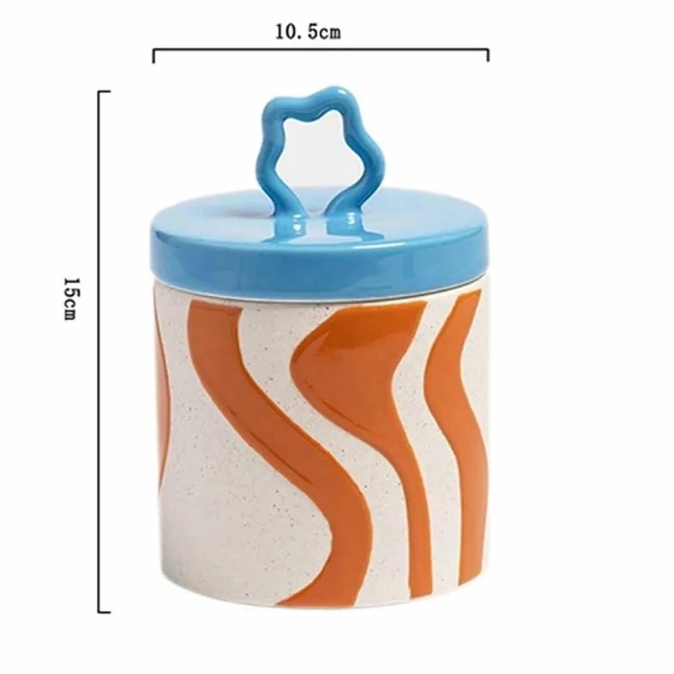 Masło pudełko Ceramiczny pojemnik na masło, kolorowy słoik do przechowywania w wazonie kuchennym, pudełko biżuterię ze słoikami cukierki