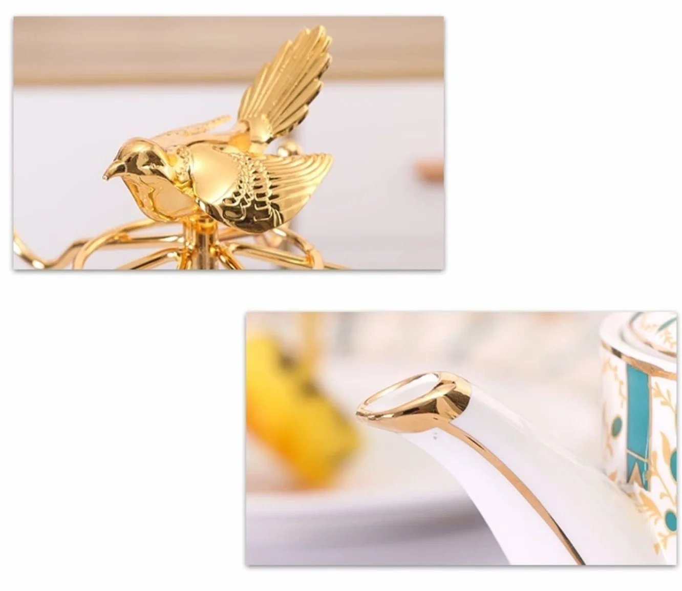 Zestaw Herbaty 14 Szt. Zestaw Do Herbaty Styl Europejski Szkliwiona Porcelana Serwis Kawy I Z Filiżankami Spodkiem Popołudniowa Herbata Drinkware Dla Domu Dzbanek do Filiżanki