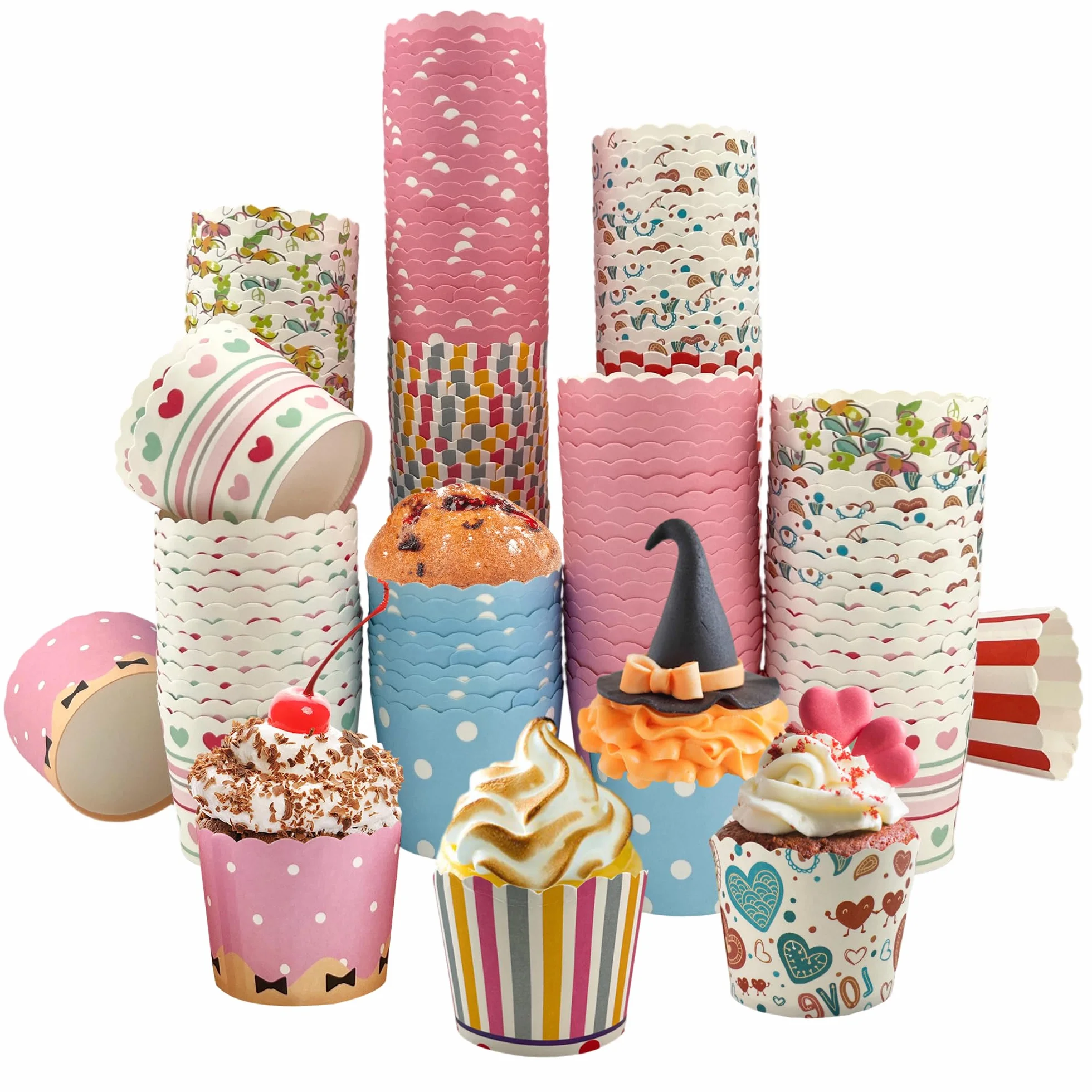 200 sztuk papierowych foremek do babeczek, kubków do lodów, mini muffinek, gofrów, na wesele