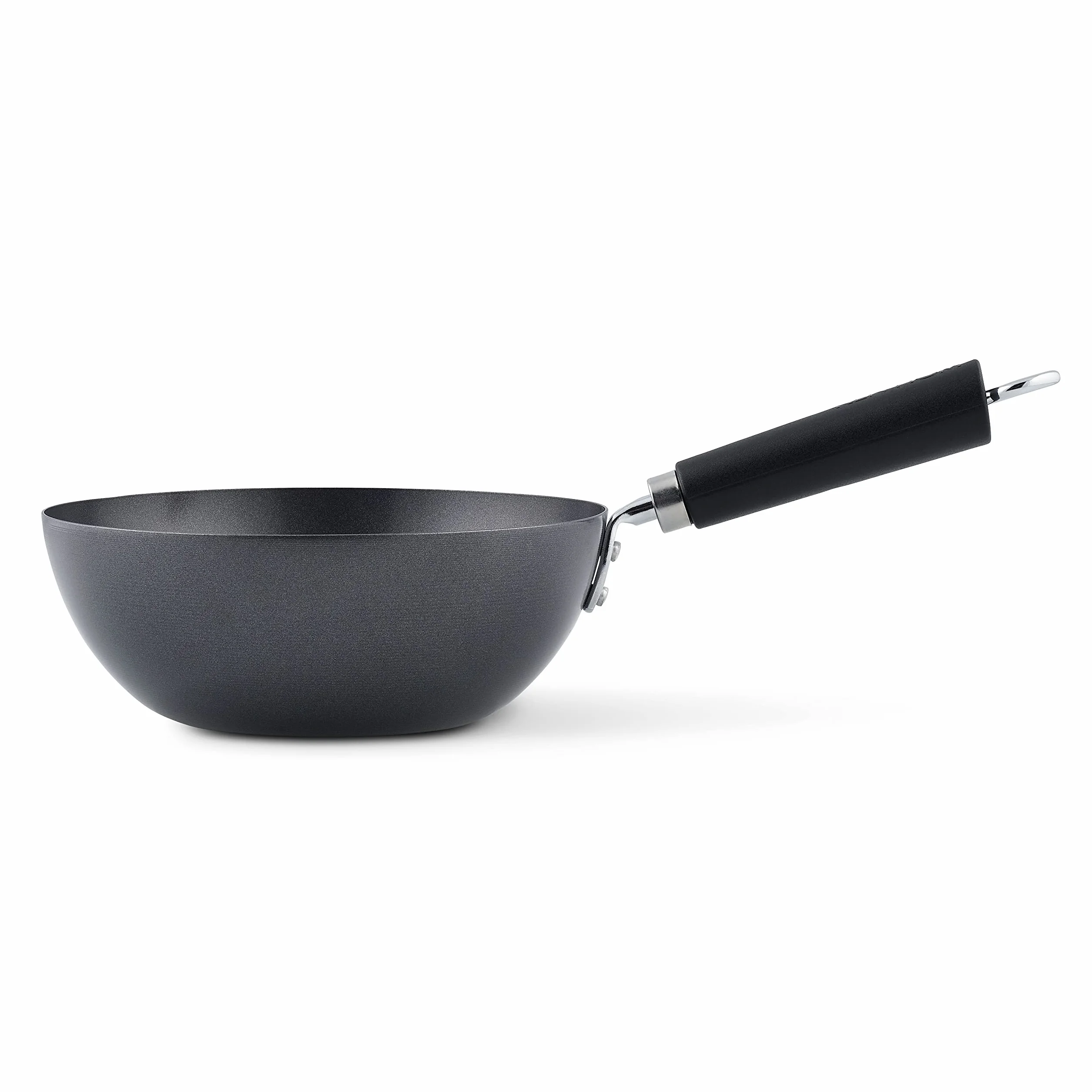 Ken Hom 20 cm mini patelnia wok ze stali węglowej z powłoką zapobiegającą przywieraniu, Excellence, odporna na wysokie temperatury, nadaje się do mycia w zmywarce, 5 lat