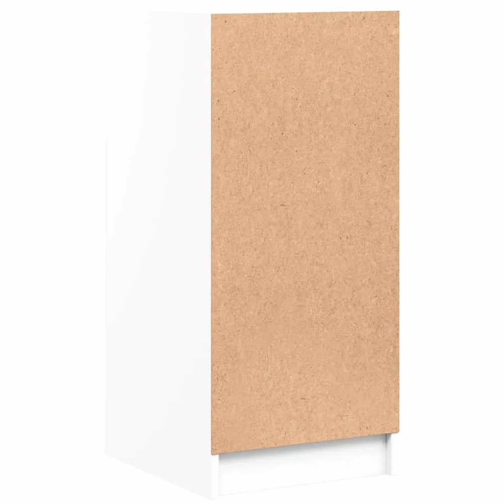 vidaXL Szafka ze szklanymi drzwiami, biała, 35x37x75,5 cm, szafka do przedpokoju, szafka do pokoju, szafka do kuchni, szafka do salonu