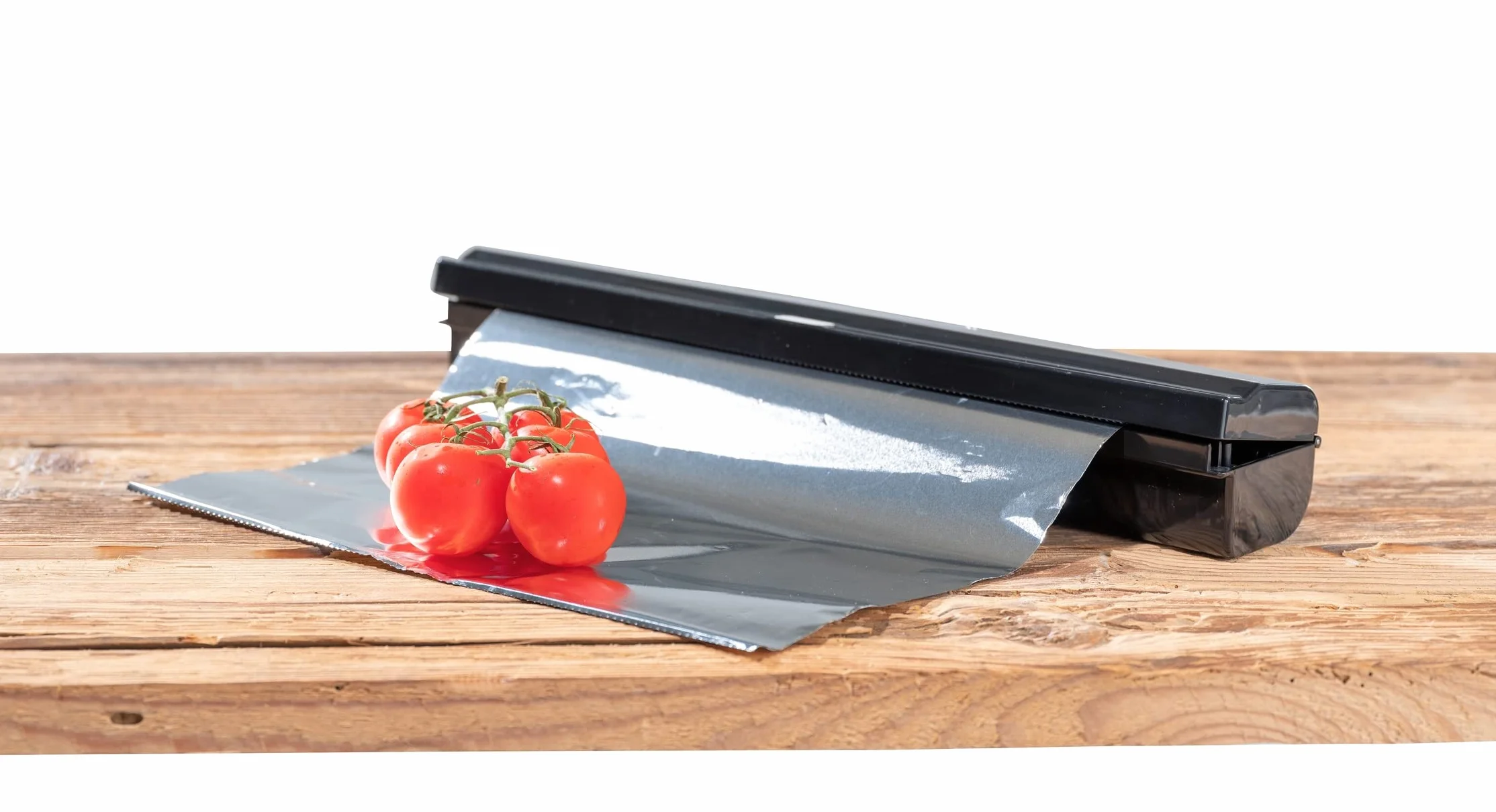 WENKO Perfect Cutter czarny dozownik folii, 38 x 5,2 x 6,7 cm