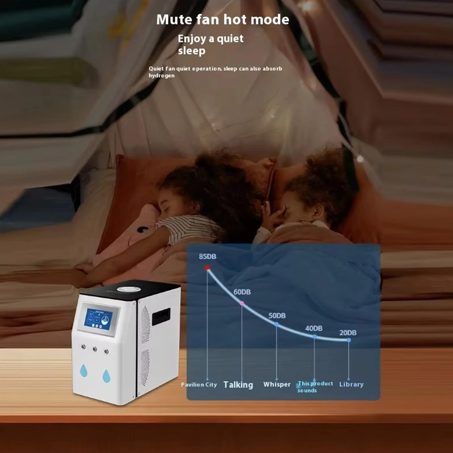 3-portowy inhalator wodoru, generator wodoru o wysokiej czystości 99,99%, technologia SPE/PEM, żywotność 6 godzin.