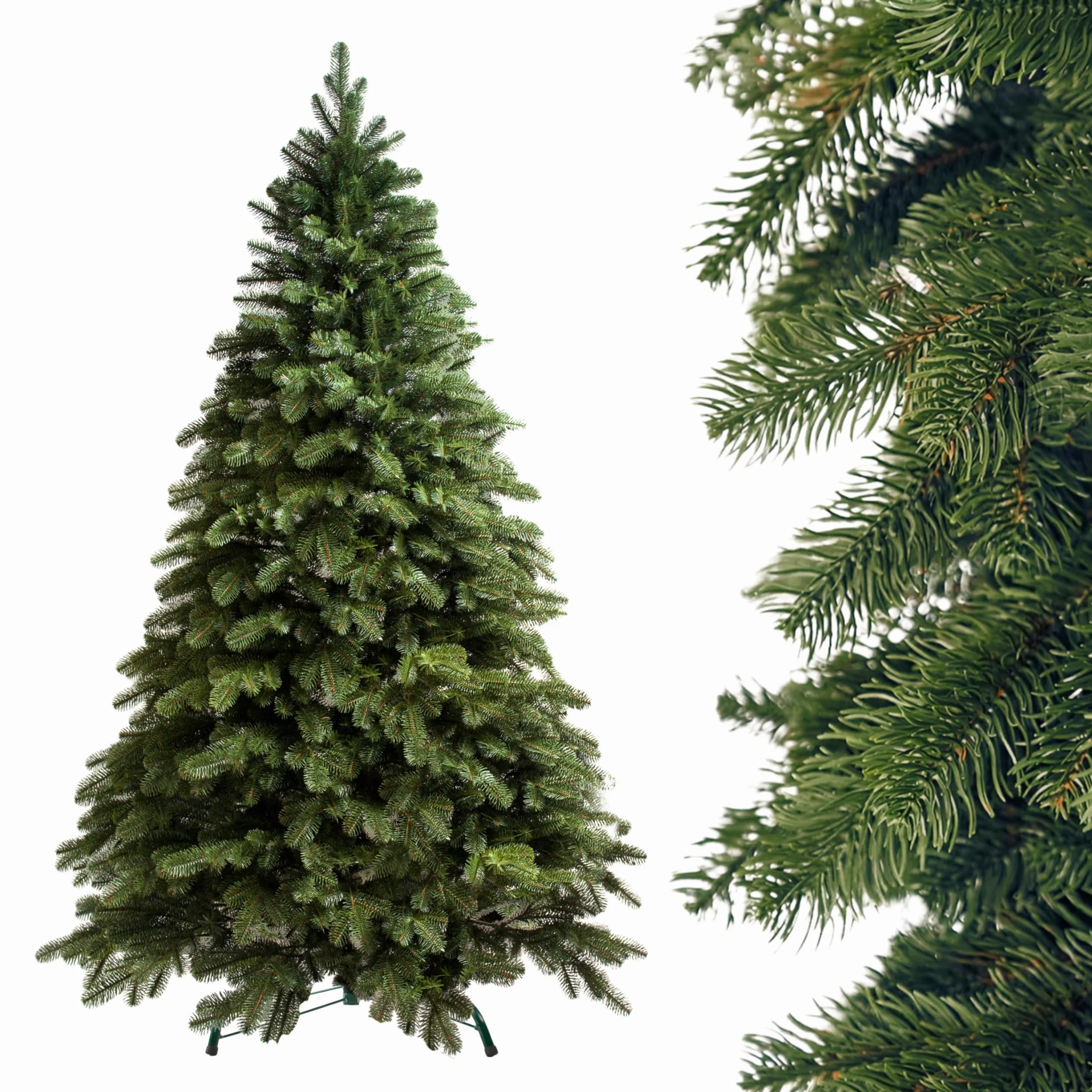 SMEREKA® Choinka Sztuczna 120 cm Jak Żywa [100% Odlew PE, Made in EU] Premium Gęsta Jodła Nordmanna - Naturalnie Wyglądająca Gałązka Christmas tree