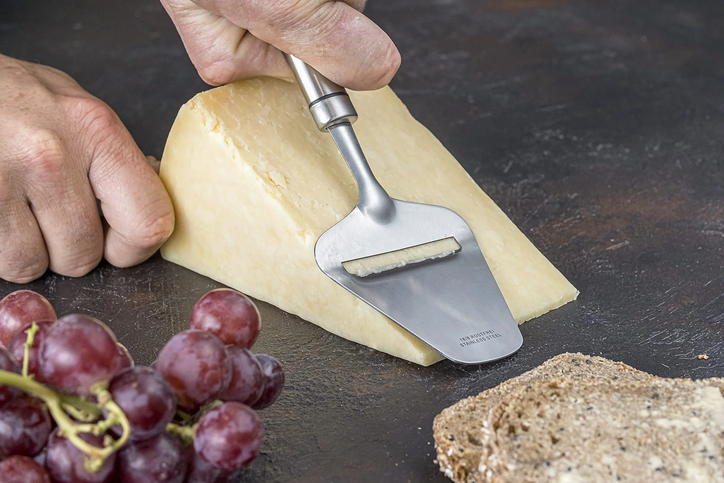 KitchenCraft Profesjonalna krajalnica do sera, stal nierdzewna, ostre ostrze, 24 cm, srebrna