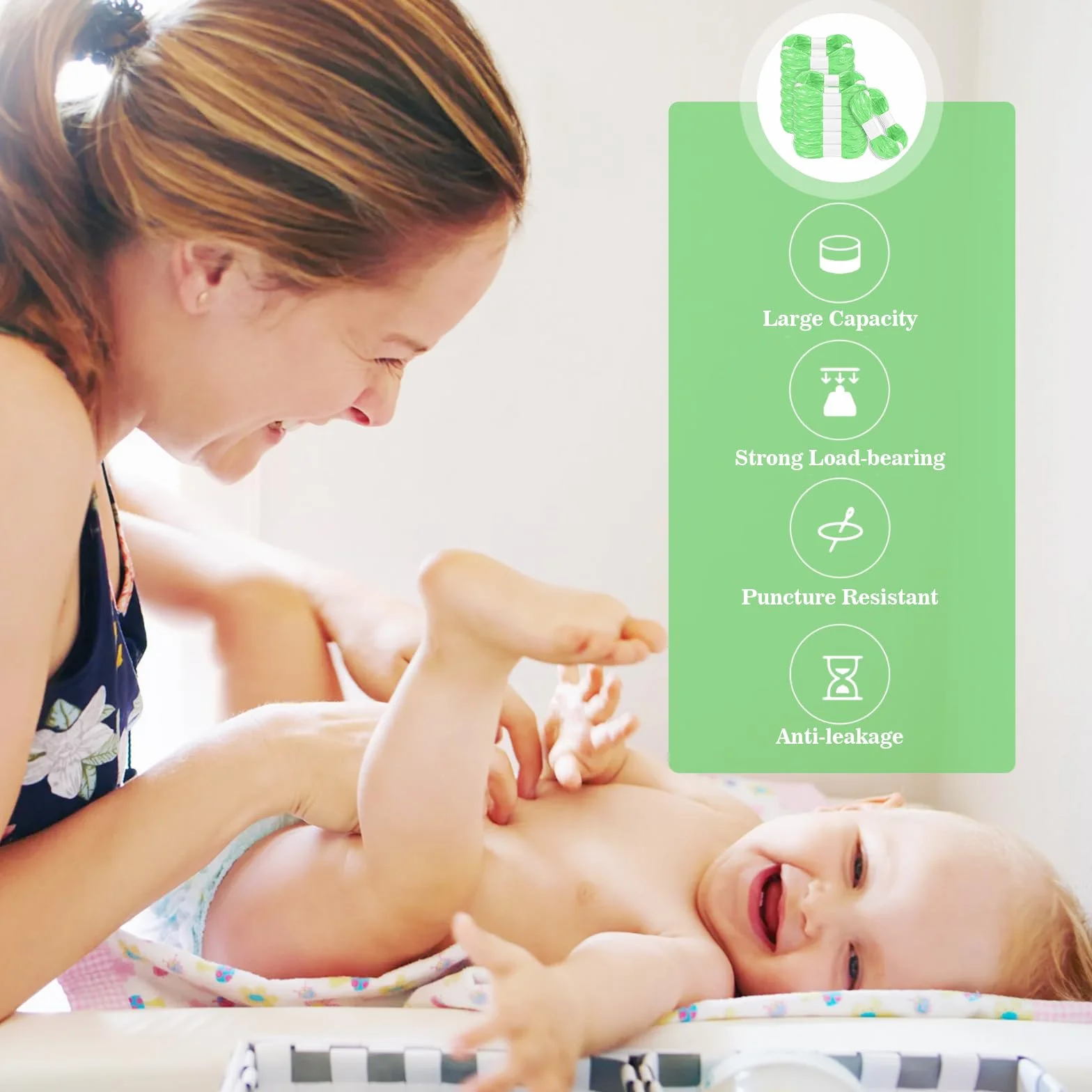 GIBOHOM 12 sztuk pojemników na pieluchy, pojemniki do uzupełniania, folia do przewijania, bezzapachowe, zagęszczone, pojemniki na pieluchy, kompatybilne z Tommee Tippee, Angelcare, LitterLocker,