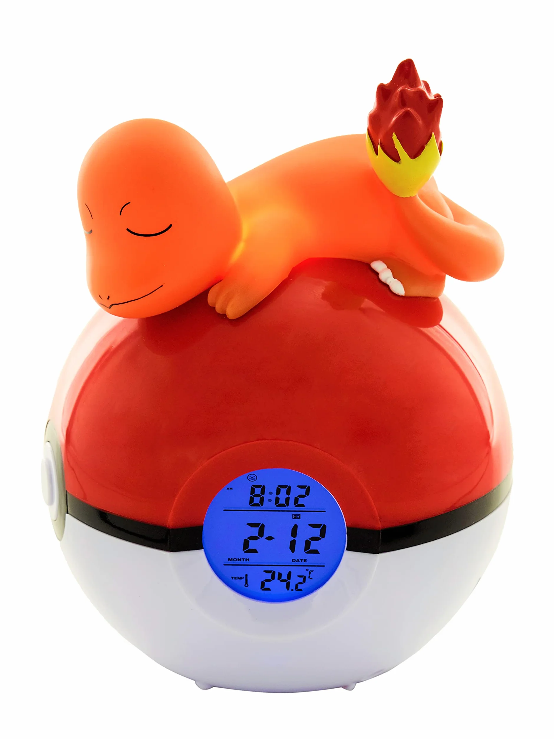 TEKNOFUN 811368 budzik Pokemon Charmander Pokemon Light-up FM - czerwony/biały