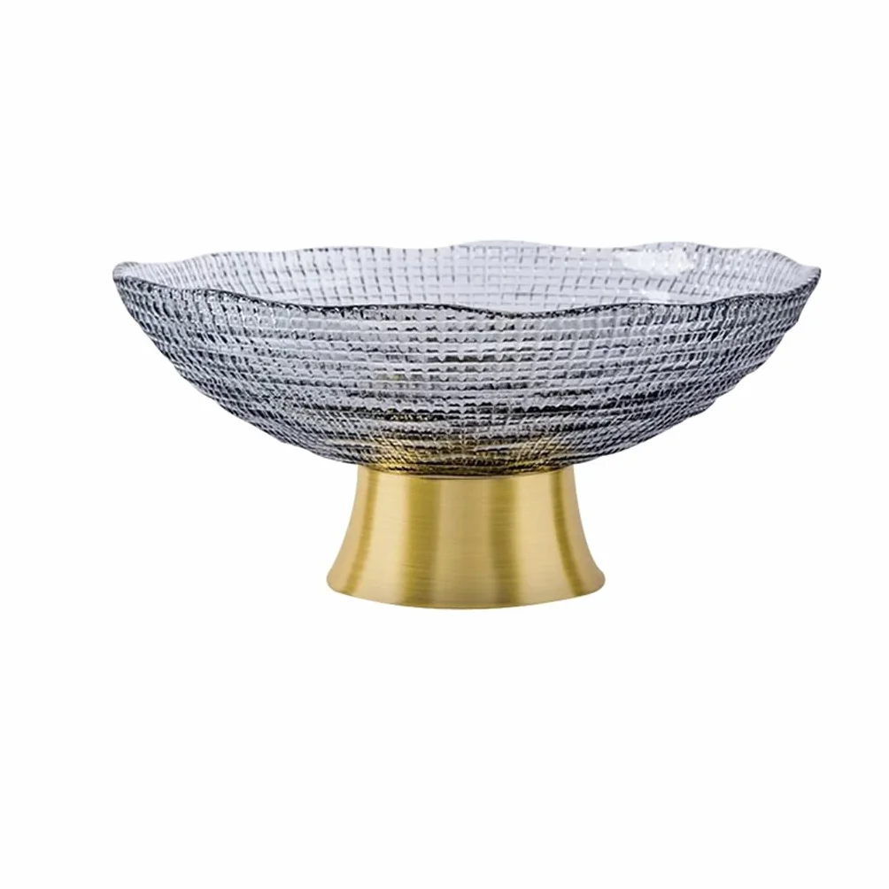 Miska do serwowania sałatek Szklana miska Miska do sałatek Szklana miska do sałatek Jedzenie Sztućce Zastawa stołowa Wysoka szklana miska Sashimi Warzyw Plateround Bowl Miska Sałatkowa(S)