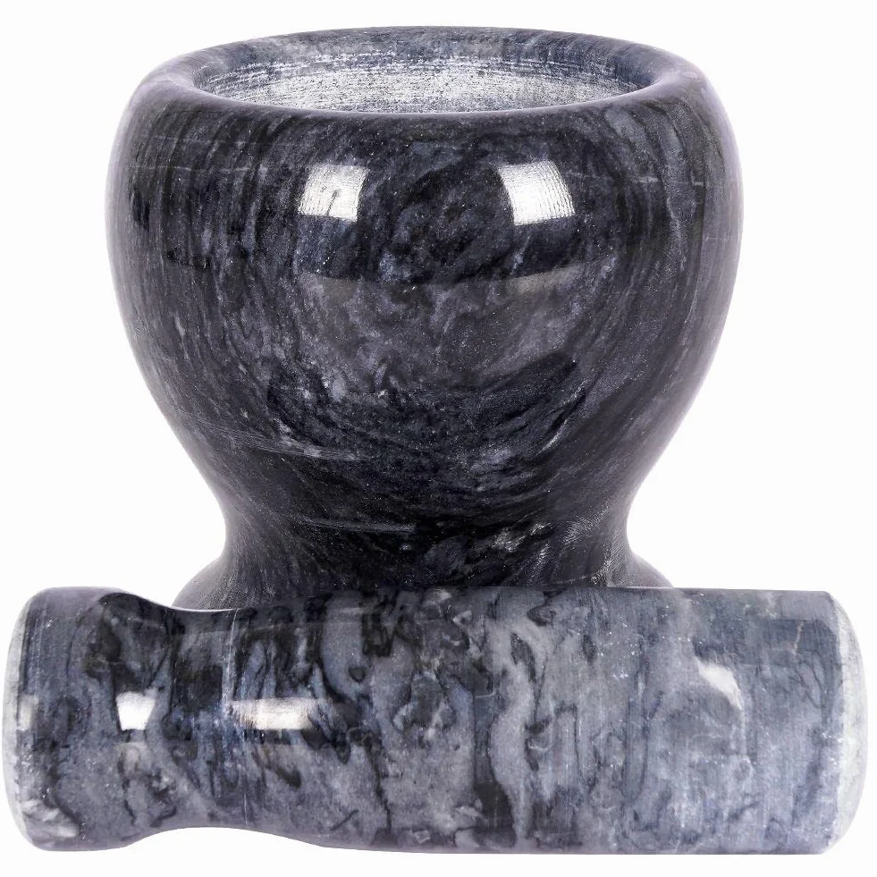 Granitowy moździerz kuchenny z tłuczkiem, do przypraw, orzechów, ciężki, wytrzymały, 11 cm