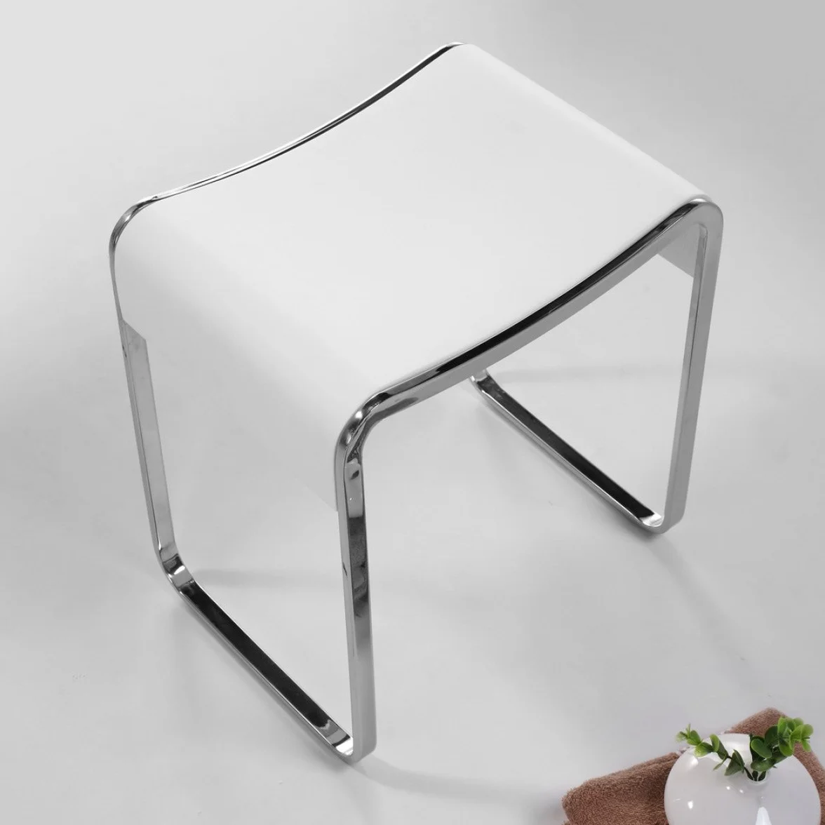Four & More Taboret łazienkowy, fotel prysznicowy, luksusowy spa, designerski sztuczny kamień, wykonany z wysokiej jakości litego kamienia