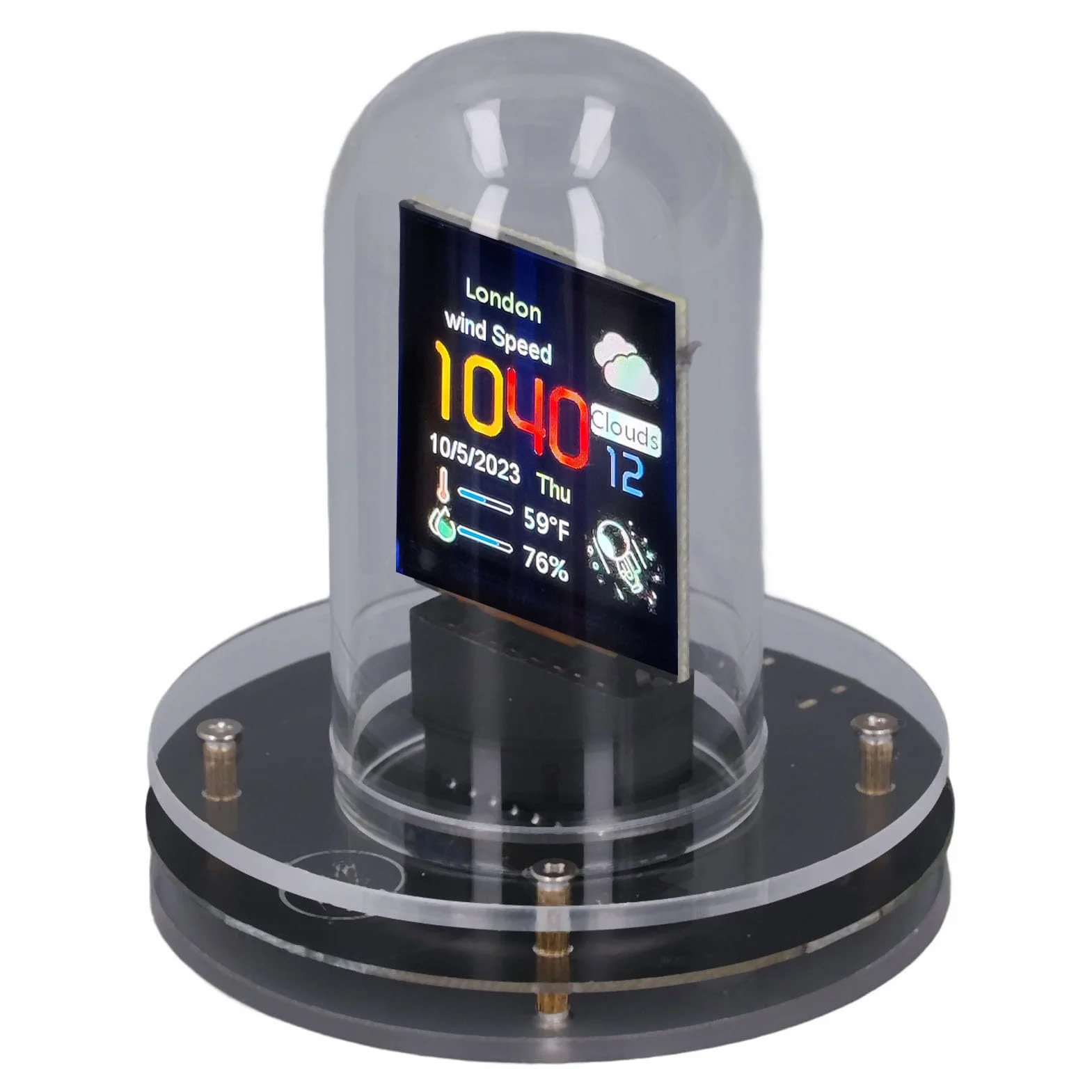 Inteligentny Zegar Nixie Tube WiFi Zegar Cyfrowy RGB Elektroniczny Zegar w Kształcie Tuby z Pełnokolorowymi Wyświetlaczami LCD IPS na Komputer Stacjonarny