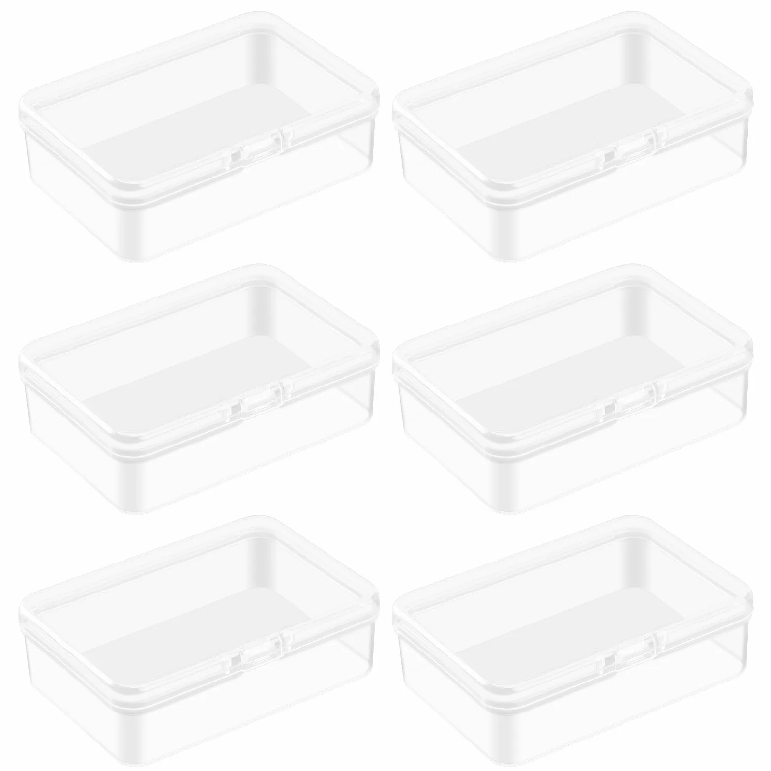 Plastikowe pudełko do przechowywania przezroczyste mini puste pudełka akcesoria do majsterkowania 6 sztuk