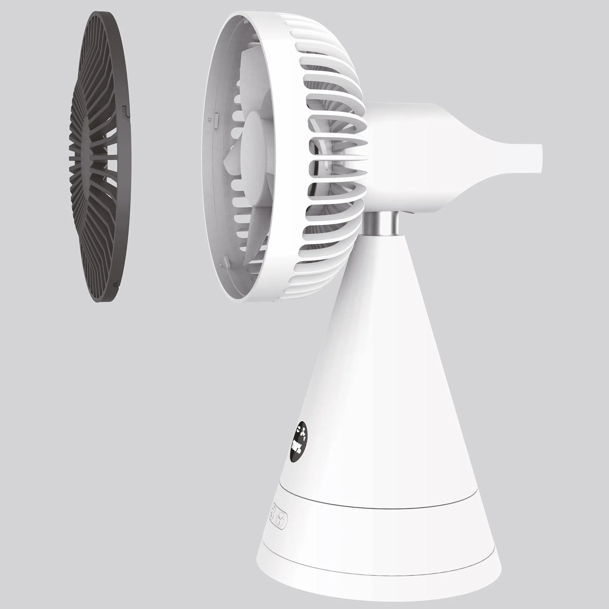 VITAMMY DREAM DESK FAN RÓŻOWY Mini wentylator biurkowy USB, 3 tryby, z lustrem i LCD