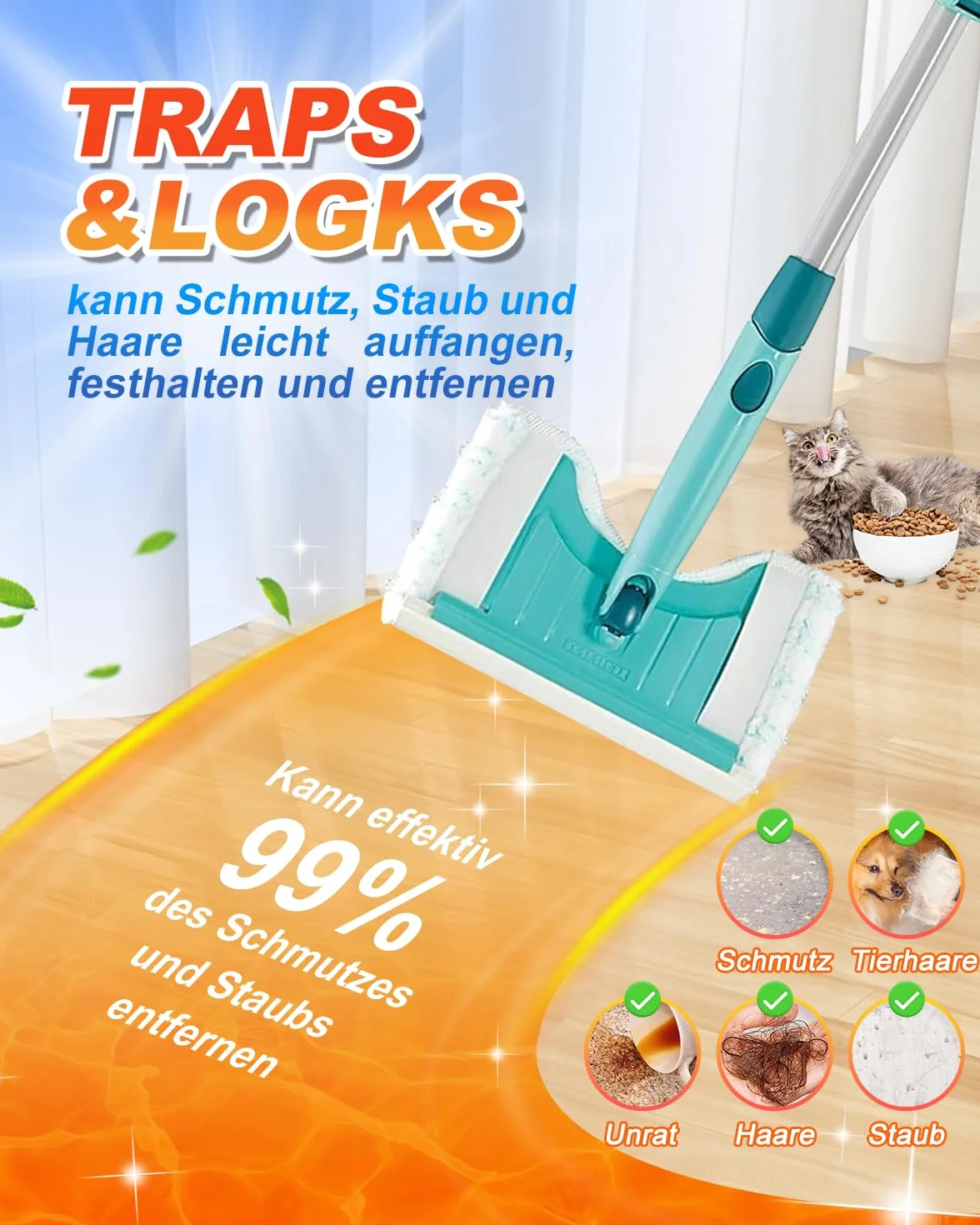 Zestaw 2 zamiennych poszewek do myjki łazienkowej Bath Cleaner Micro Duo Telescope, mop z mikrofibry