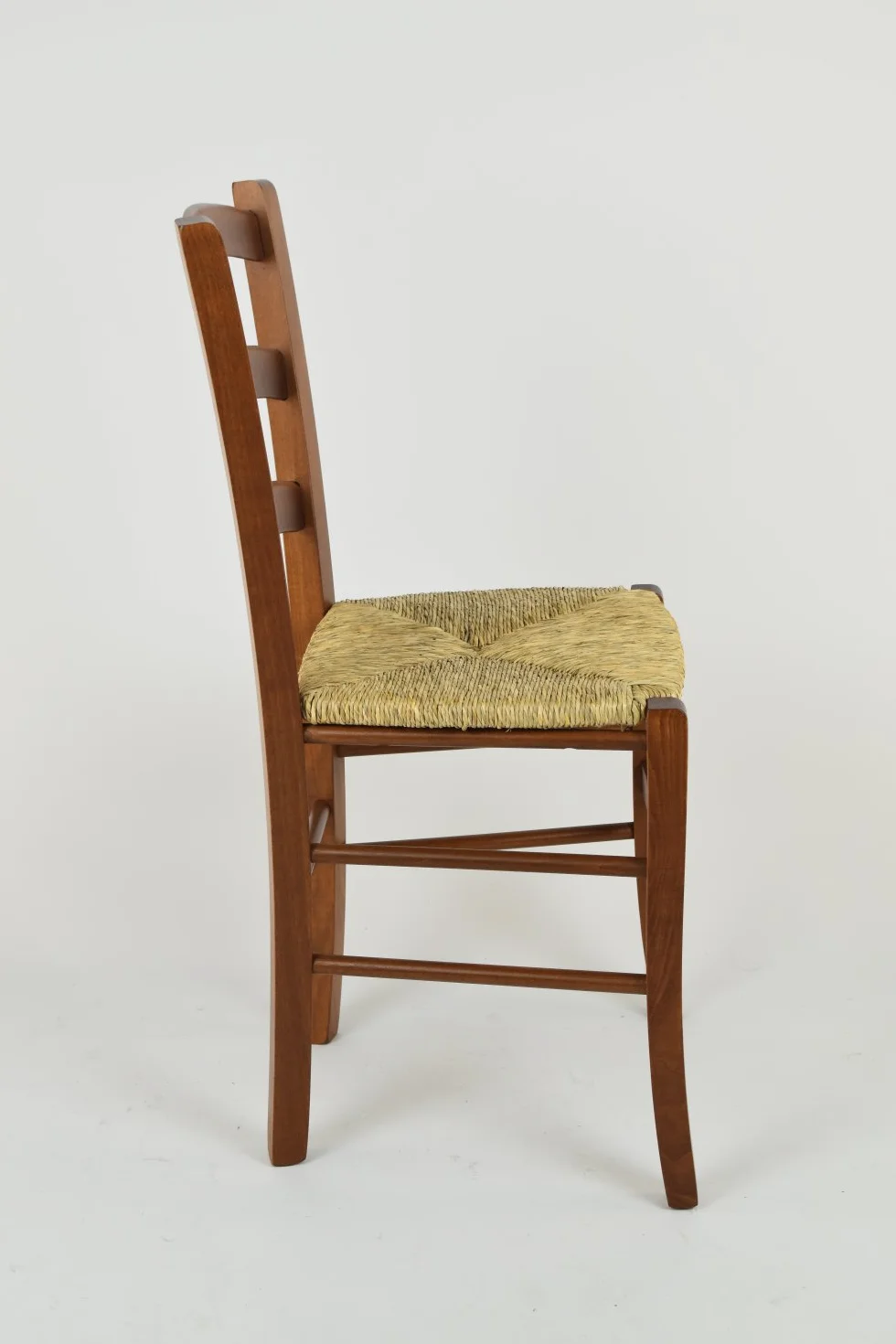 Tommychairs Zestaw 4 krzeseł Venice drewno bukowe jasny orzech siedzisko ze słomy