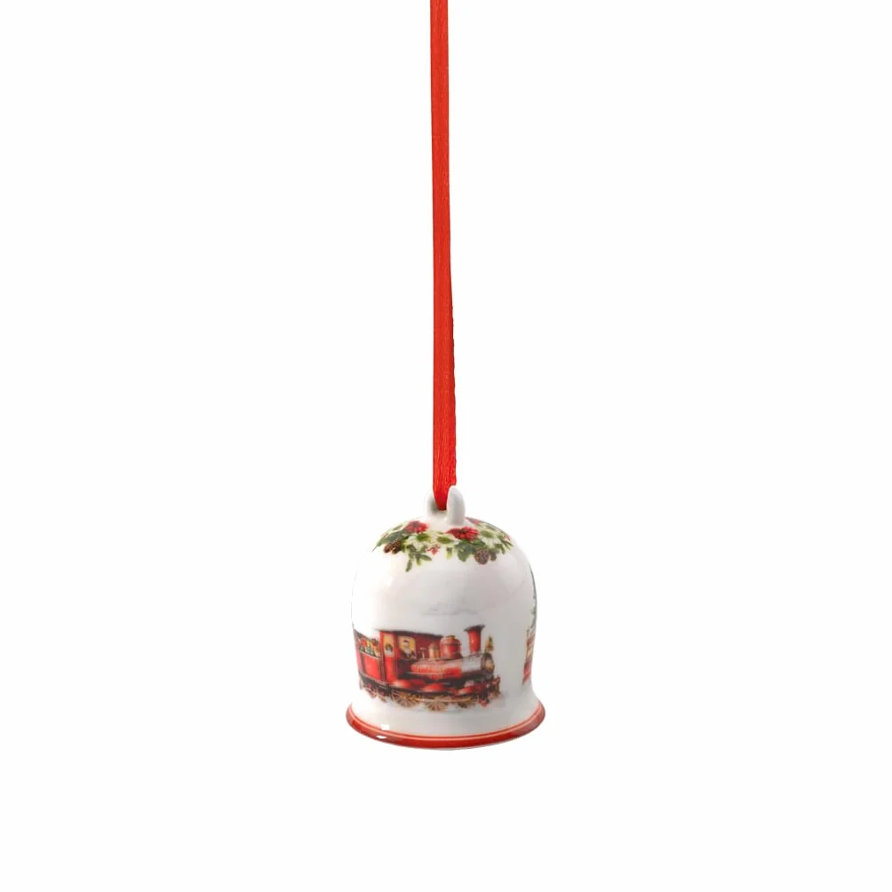 Villeroy & Boch - Annual Christmas Edition dzwonek 2025 kolorowy, świąteczny dzwonek, ozdoba choinkowa, ozdoba świąteczna, ozdoby świąteczne, przedmiot kolekcjonerski, porcelana Premium