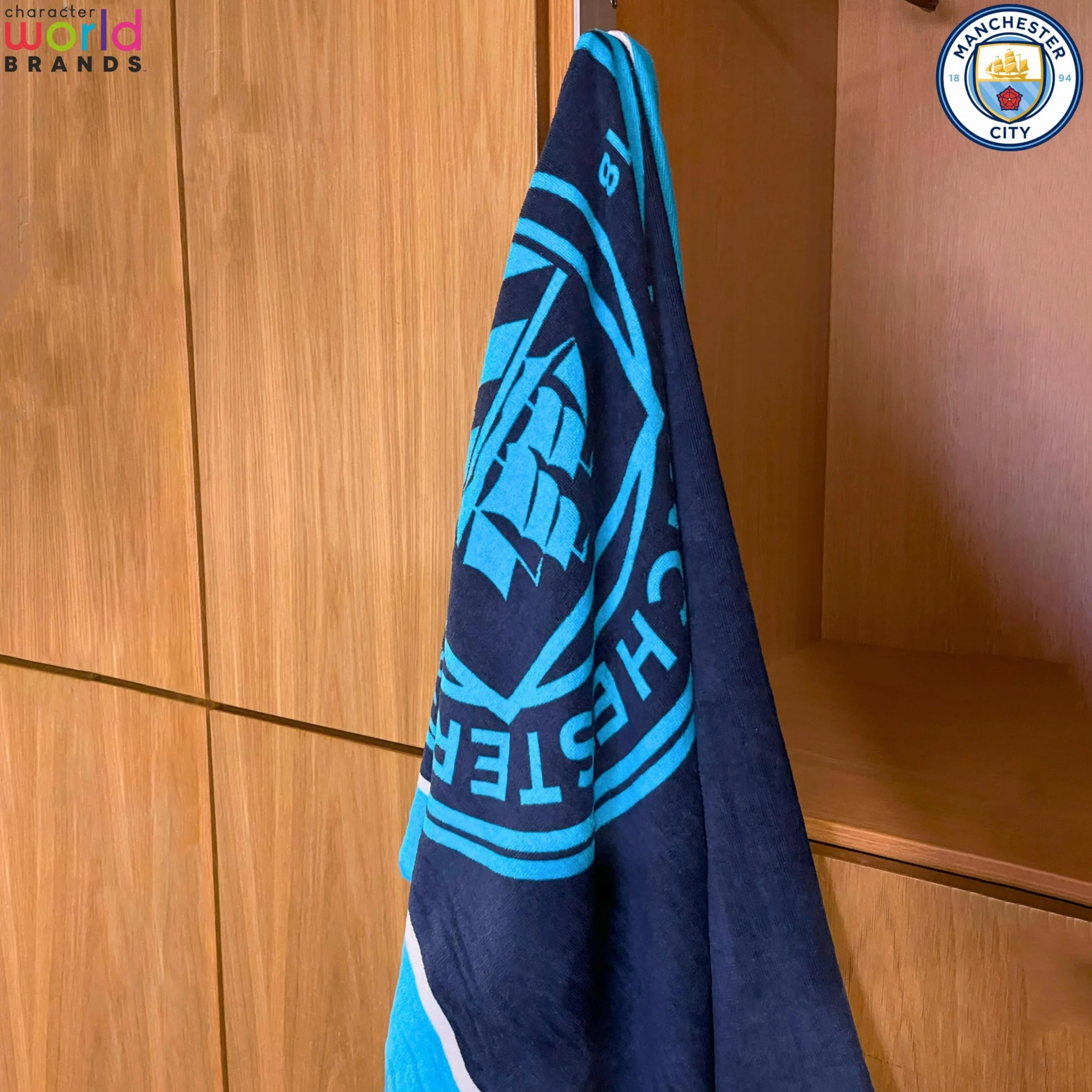Ręcznik FC Manchester City 75x150 cm 100% bawełna